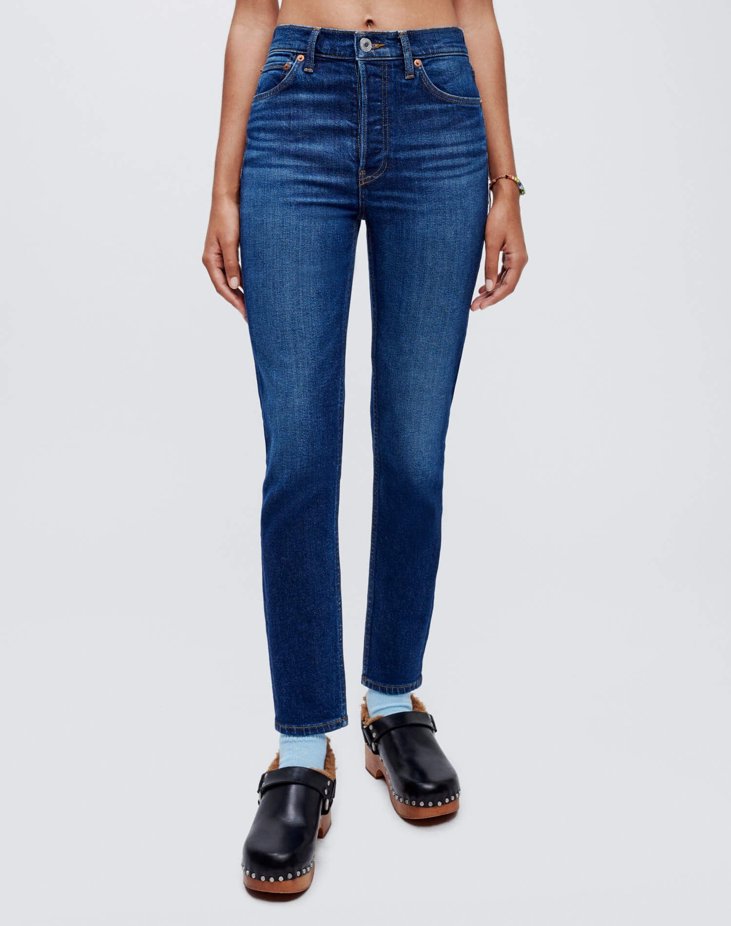 Comfort Stretch High Rise Ankle Crop - Deep Sapphire sold by Re/Done product image thumbnail 3