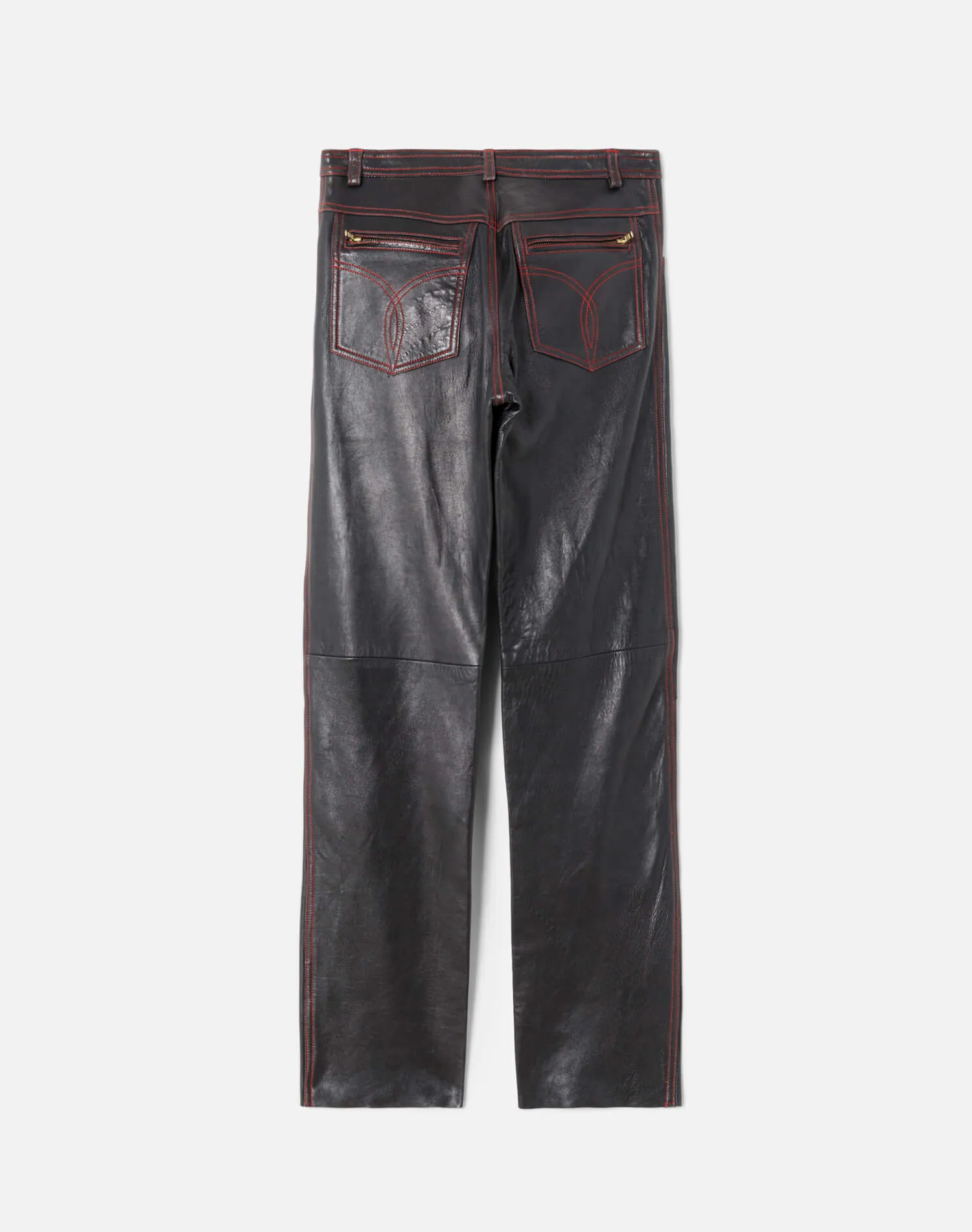 80s Contrast Stitch Leather Pants sold by Re/Done product image thumbnail 2