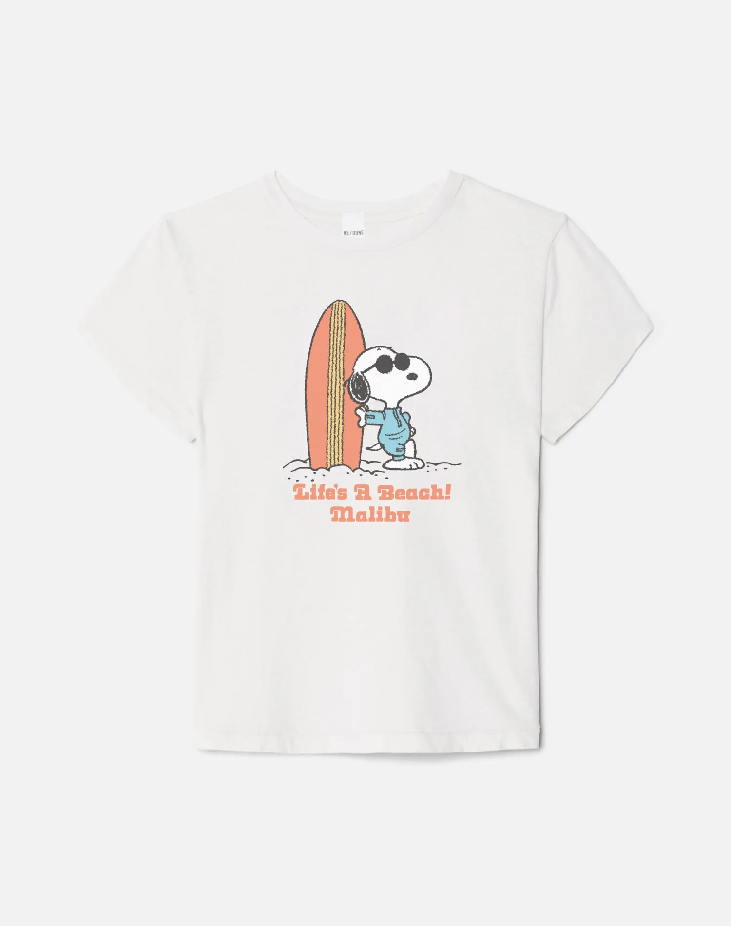 Classic "Snoopy Malibu" Tee - Vintage White sold by Re/Done product image thumbnail 4