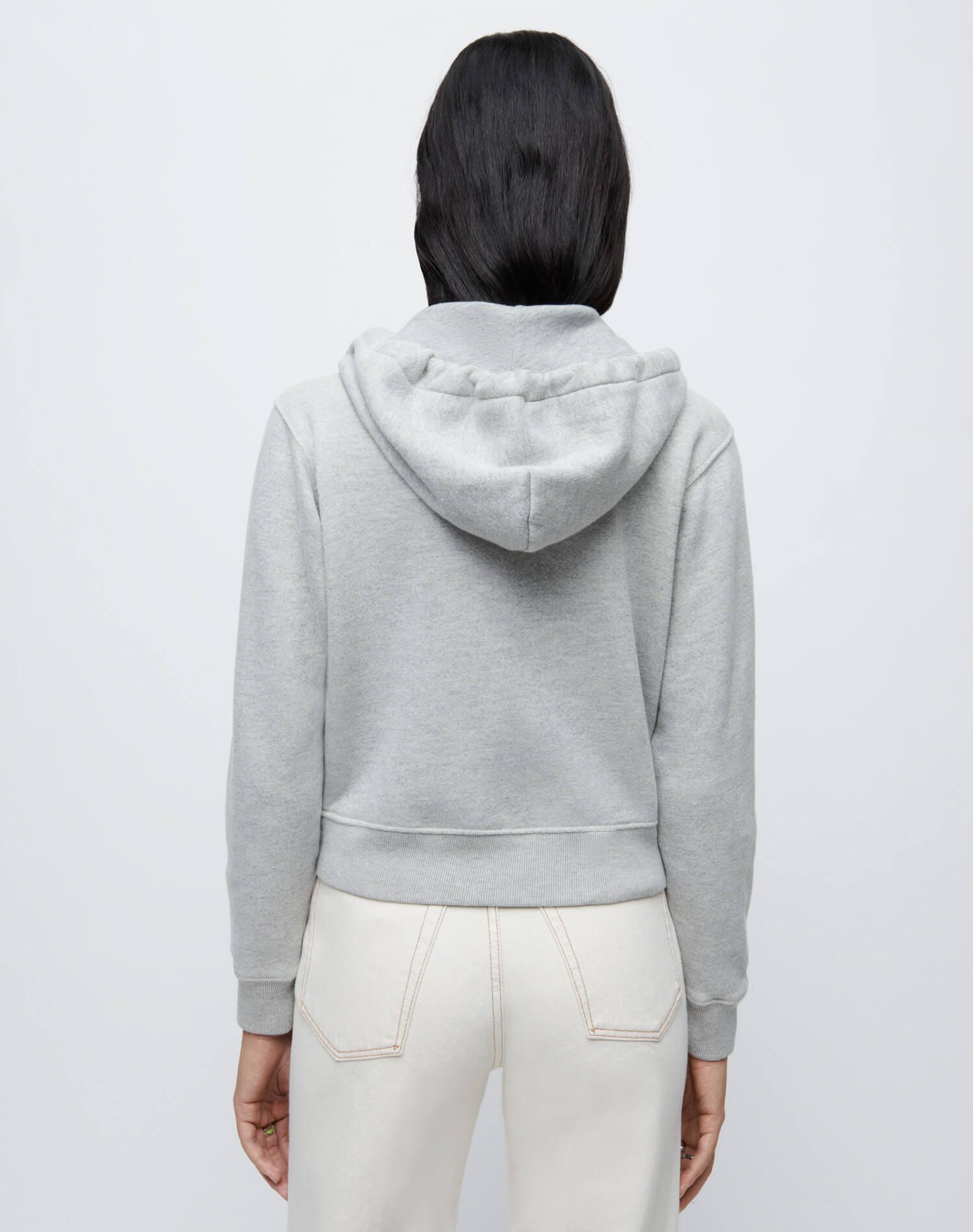 90s Zip Up Hoodie - Heather Grey sold by Re/Done product image thumbnail 6