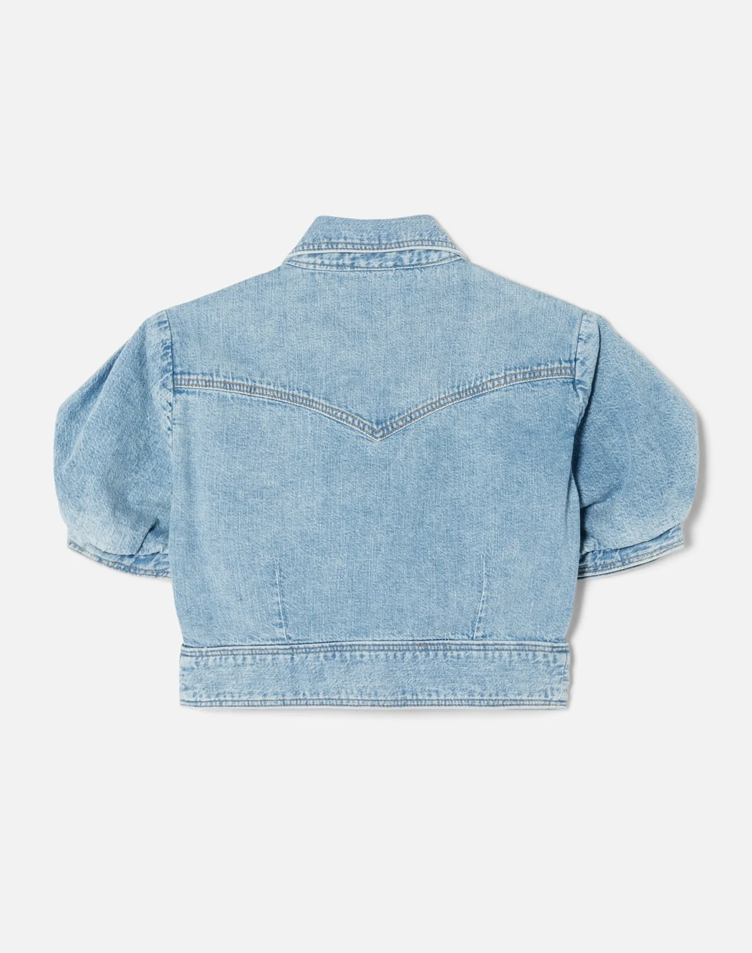 Midriff Denim Top - Blue Mist sold by Re/Done product image thumbnail 2