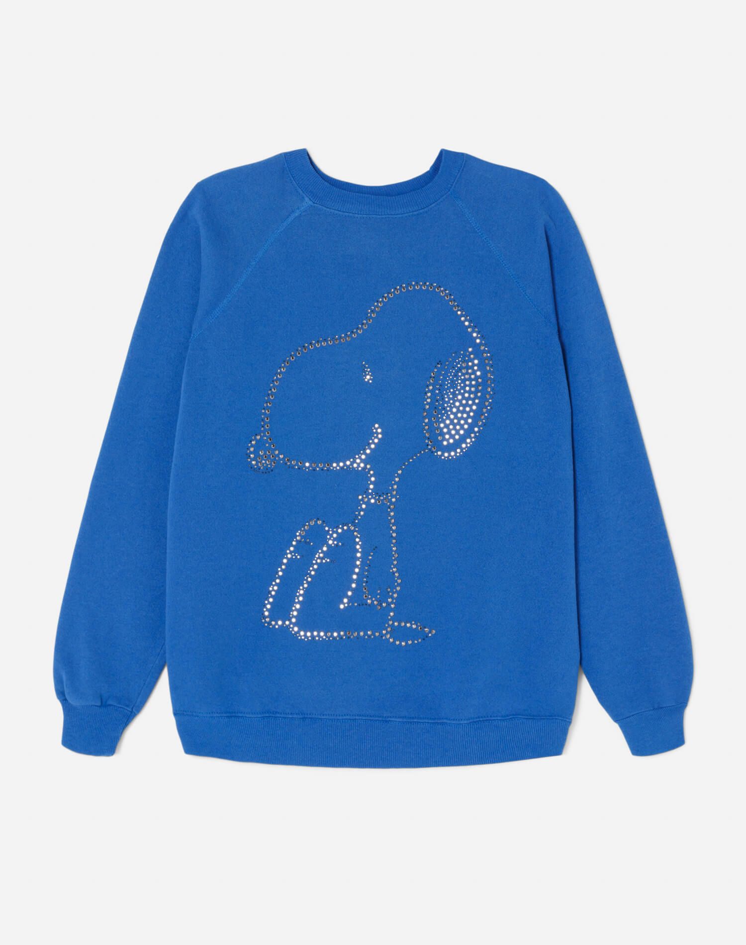 Upcycled "Snoopy Sparkle" Sweatshirt - Blue sold by Re/Done