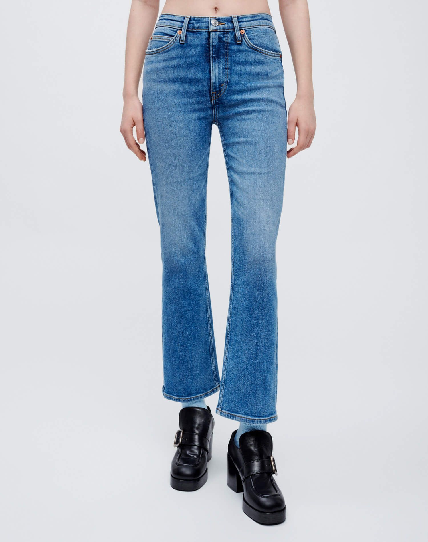 Extra Stretch 70s Crop Boot - Laguna sold by Re/Done