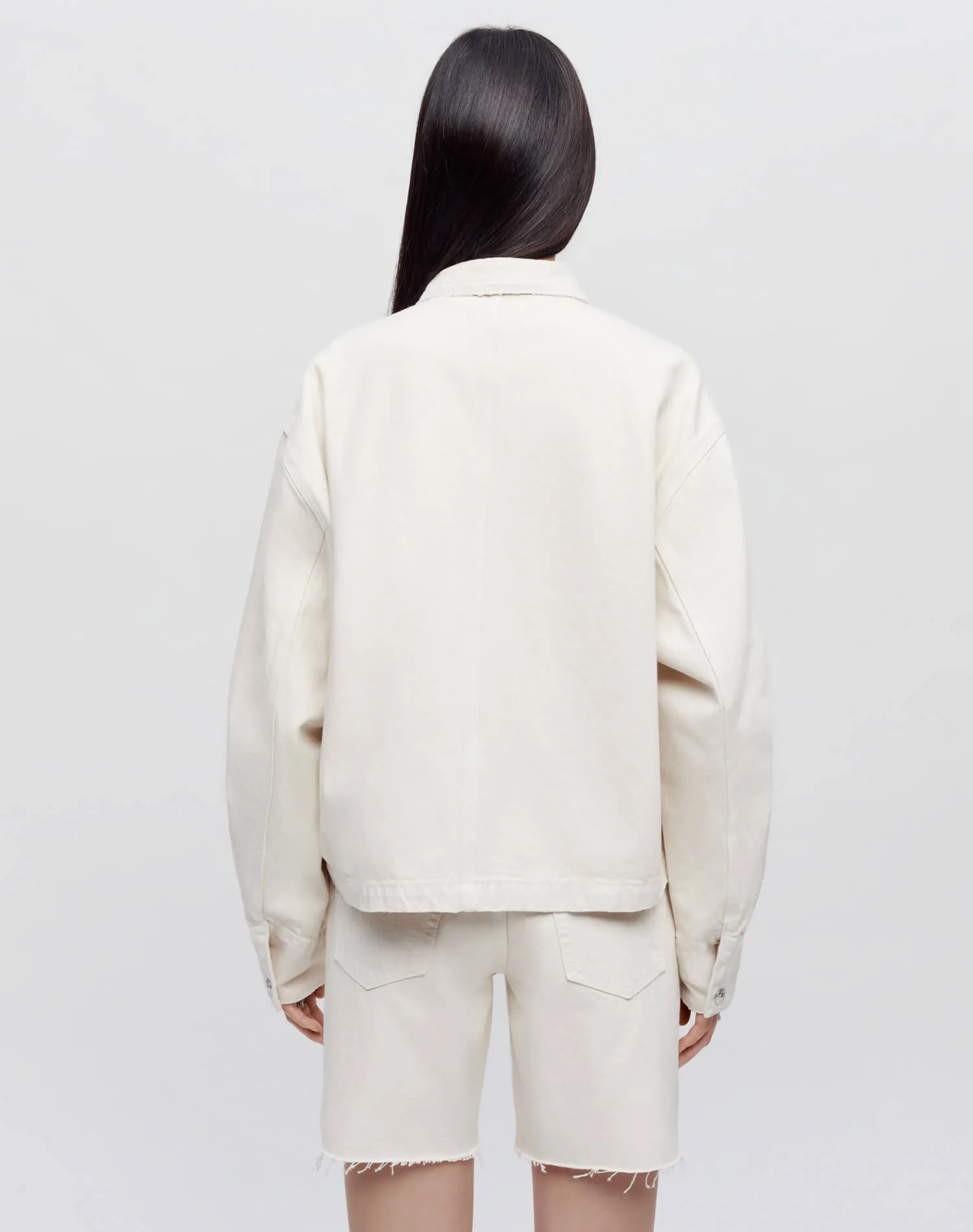 Oversized Work Jacket - Distressed Vintage White sold by Re/Done product image thumbnail 5