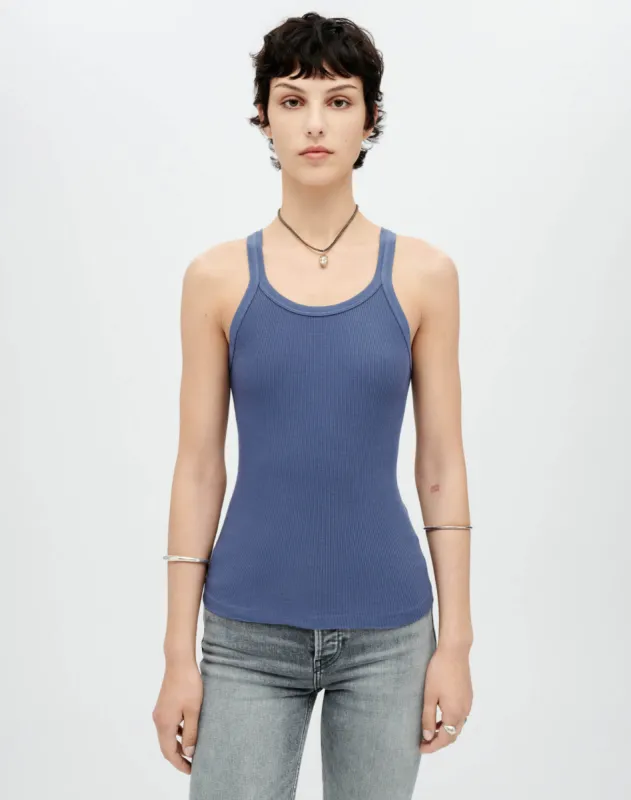Ribbed Tank - Faded Blue sold by Re/Done