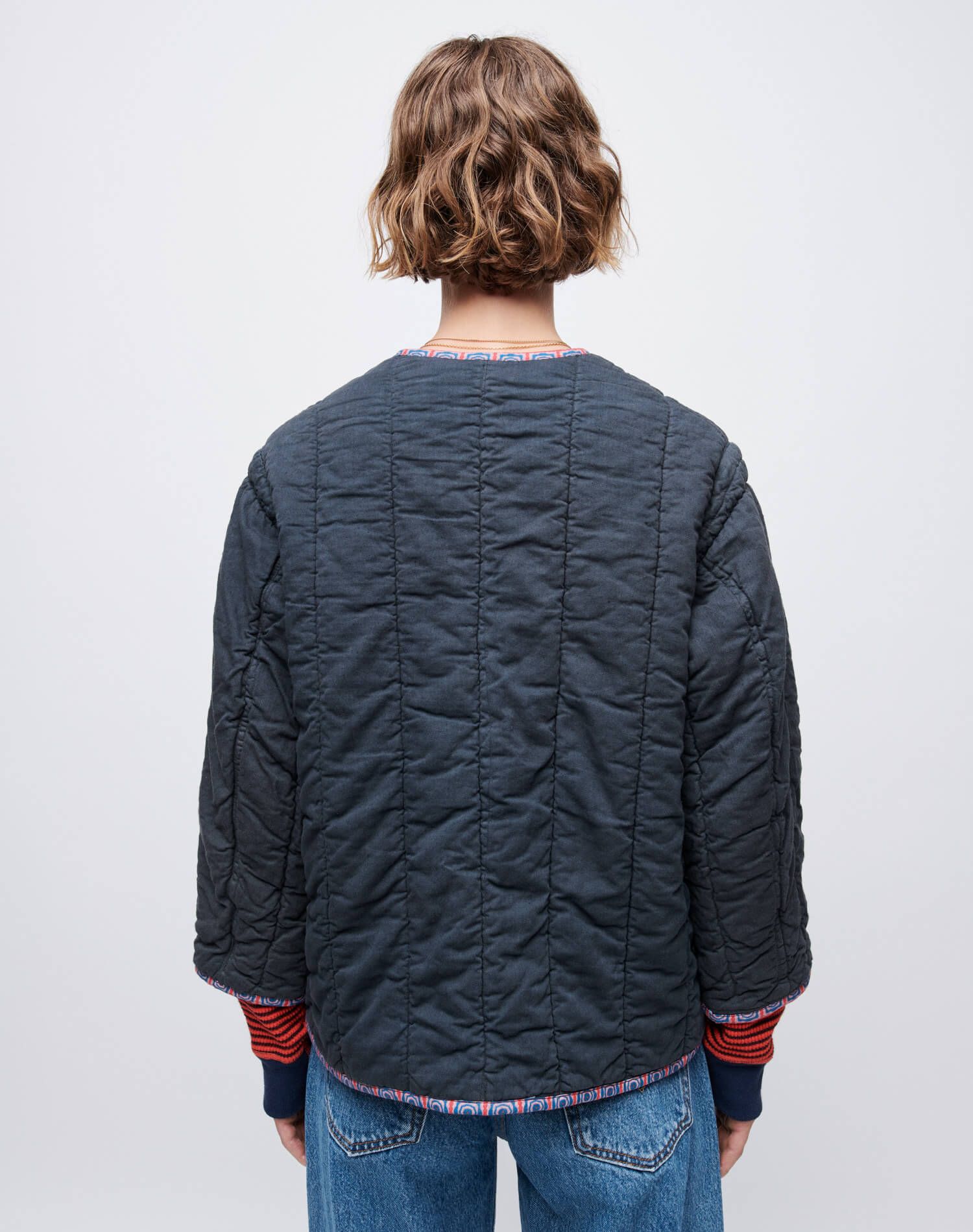 Upcycled Liner Jacket - Navy sold by Re/Done product image thumbnail 4