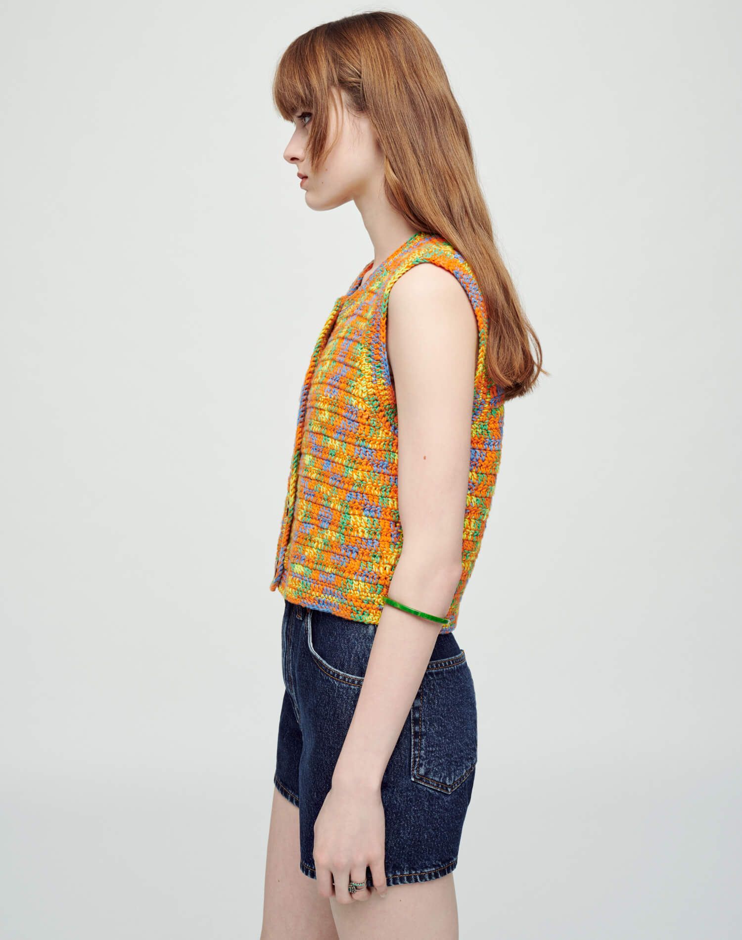 90s Cardigan Vest - Multi Space Dye sold by Re/Done product image thumbnail 4