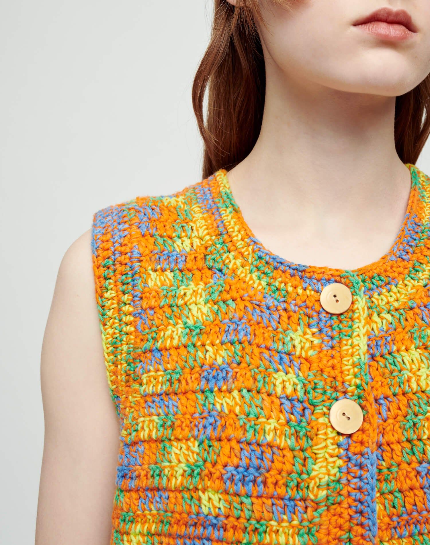 90s Cardigan Vest - Multi Space Dye sold by Re/Done product image thumbnail 6