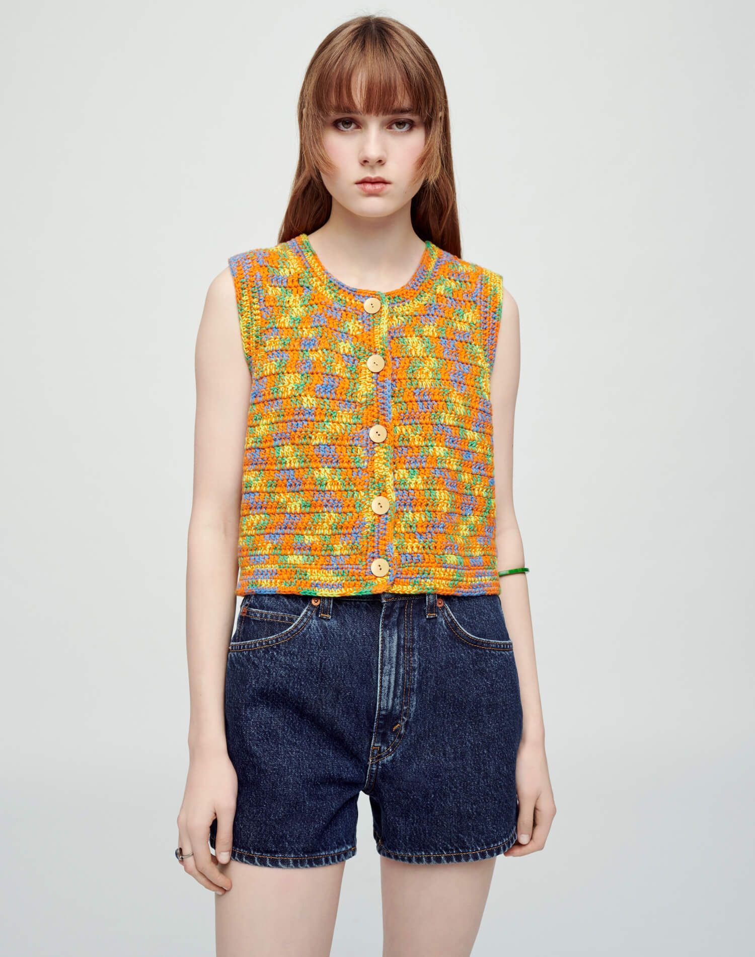 90s Cardigan Vest - Multi Space Dye sold by Re/Done