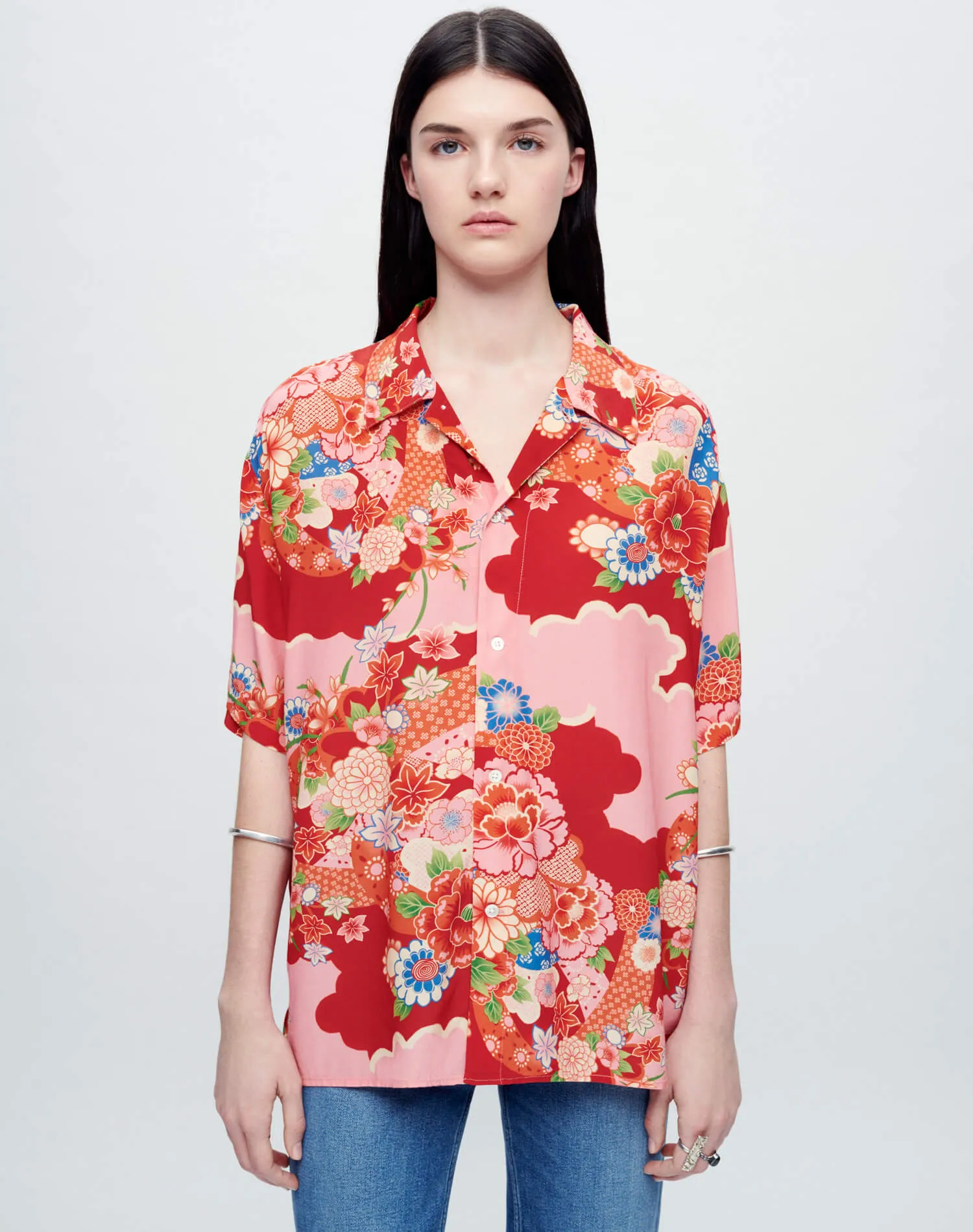Aloha Shirt - Scarlet Floral sold by Re/Done product image thumbnail 3