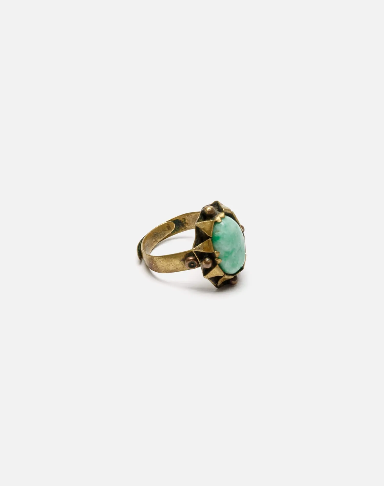 1970s Jadeite Gold Tone Adjustable Ring sold by Re/Done product image thumbnail 3