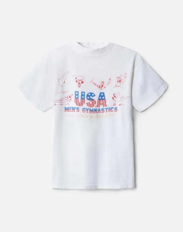 1984 USA Gold Medal Men's Gymnastics Tee sold by Re/Done