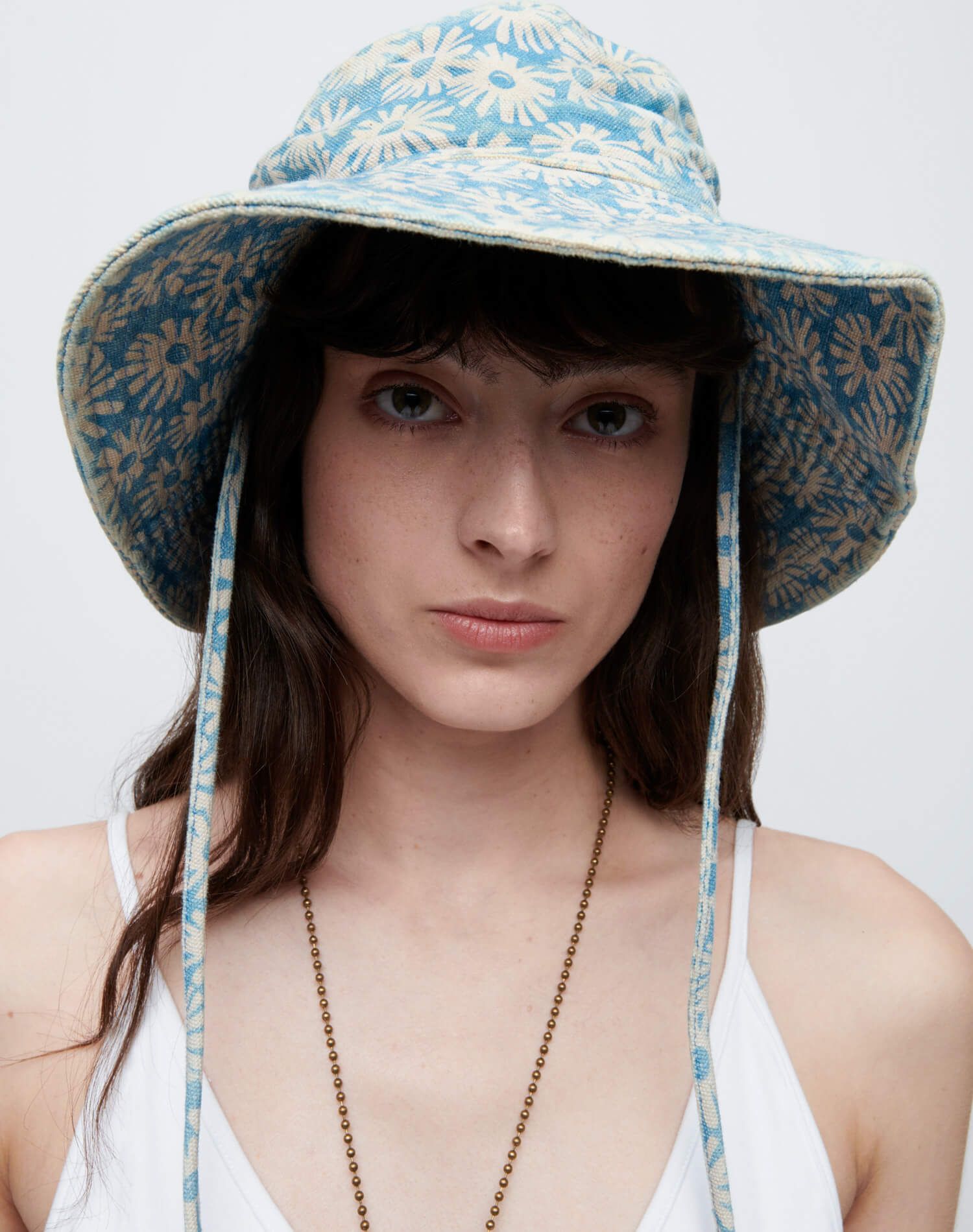 90s Sun Hat - Blue Daisy sold by Re/Done product image thumbnail 2