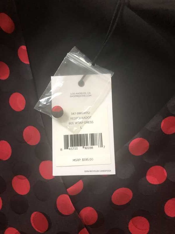 80s Wrap Dress - Red Polka Dot sold by Re/Done product image thumbnail 3