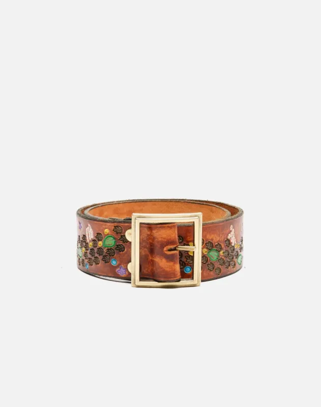 70s Painted Belt With Brass Buckle sold by Re/Done