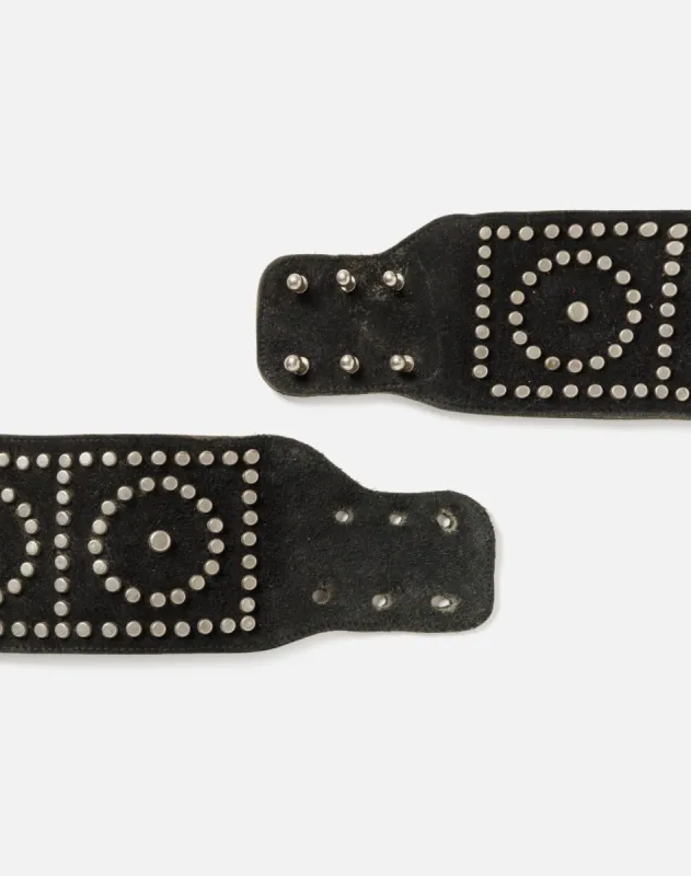 70s Rocker Studded Suede Belt sold by Re/Done