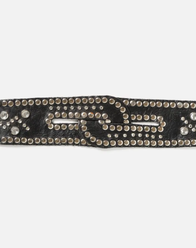 70s Studded Rhinestone Belt sold by Re/Done