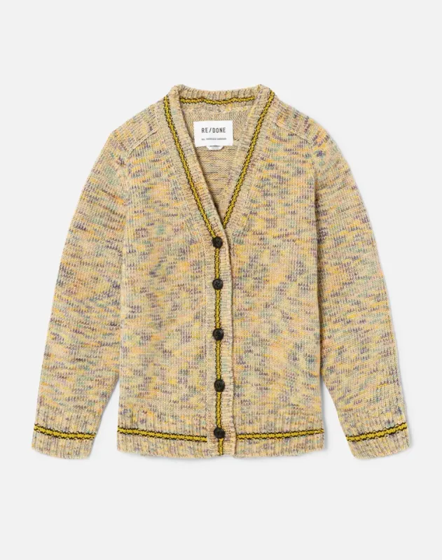 90s Oversized Cardigan - Rainbow Multi sold by Re/Done