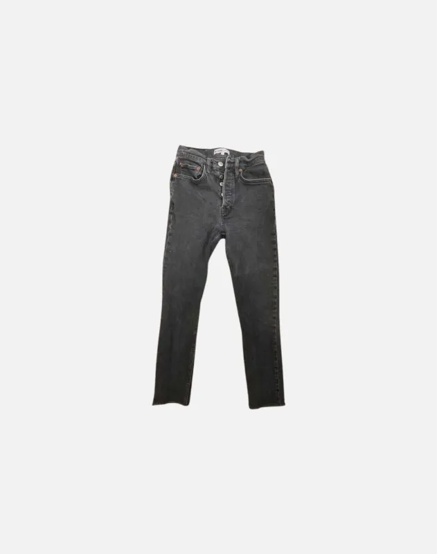 Comfort Stretch High Rise Ankle Crop - Faded Black sold by Re/Done