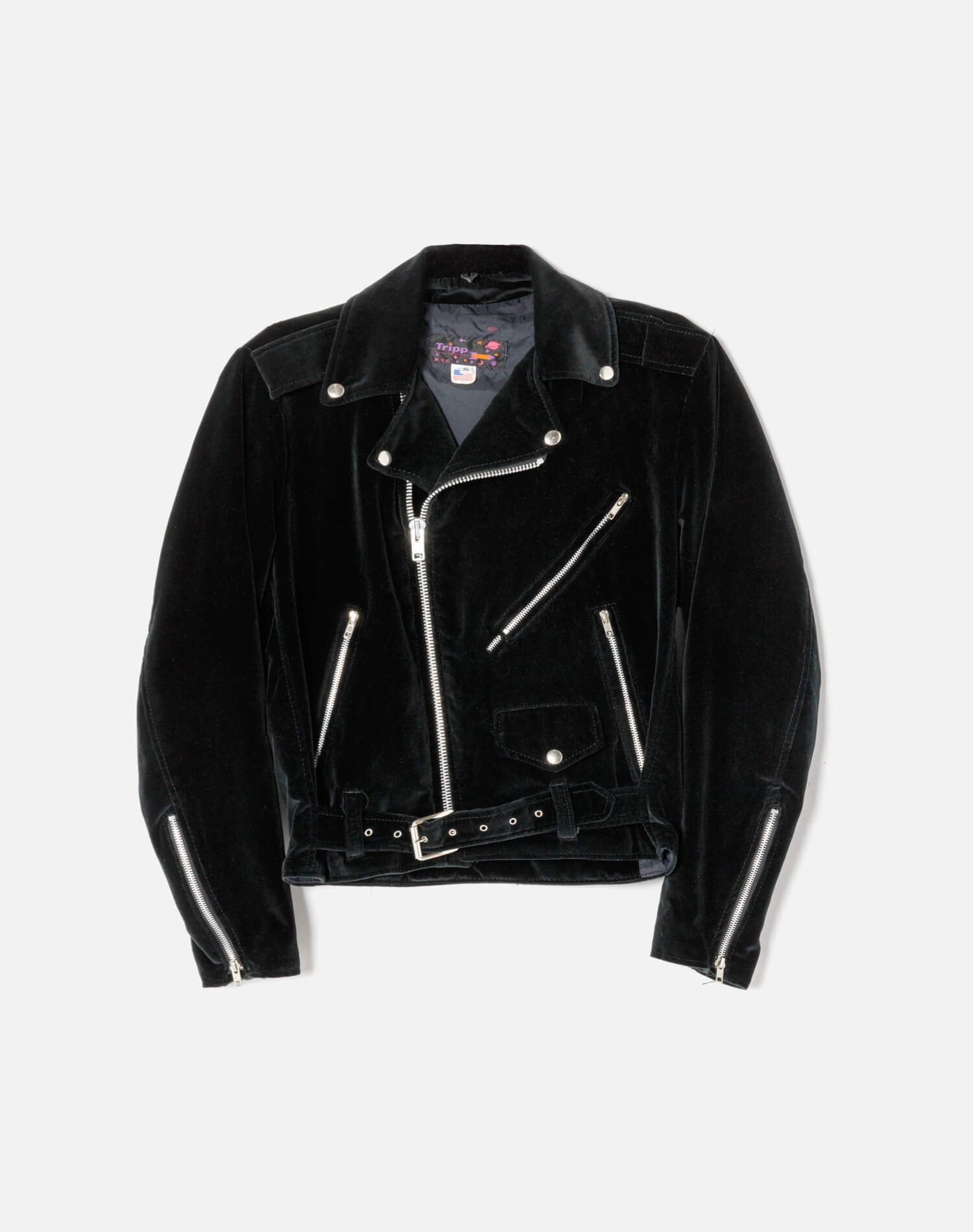 80s Velour Moto Jacket sold by Re/Done