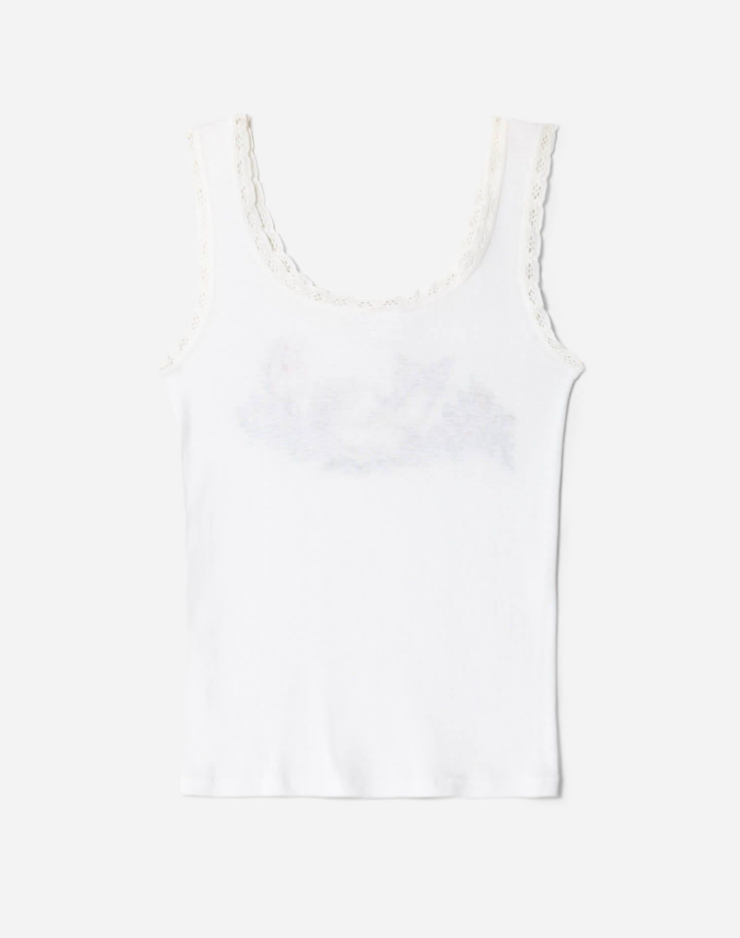 80s Lace Trim Fox Baby Tank sold by Re/Done product image thumbnail 2