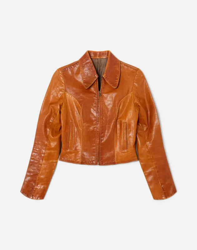 70s Glasswater Leather Jacket made by Re/Done