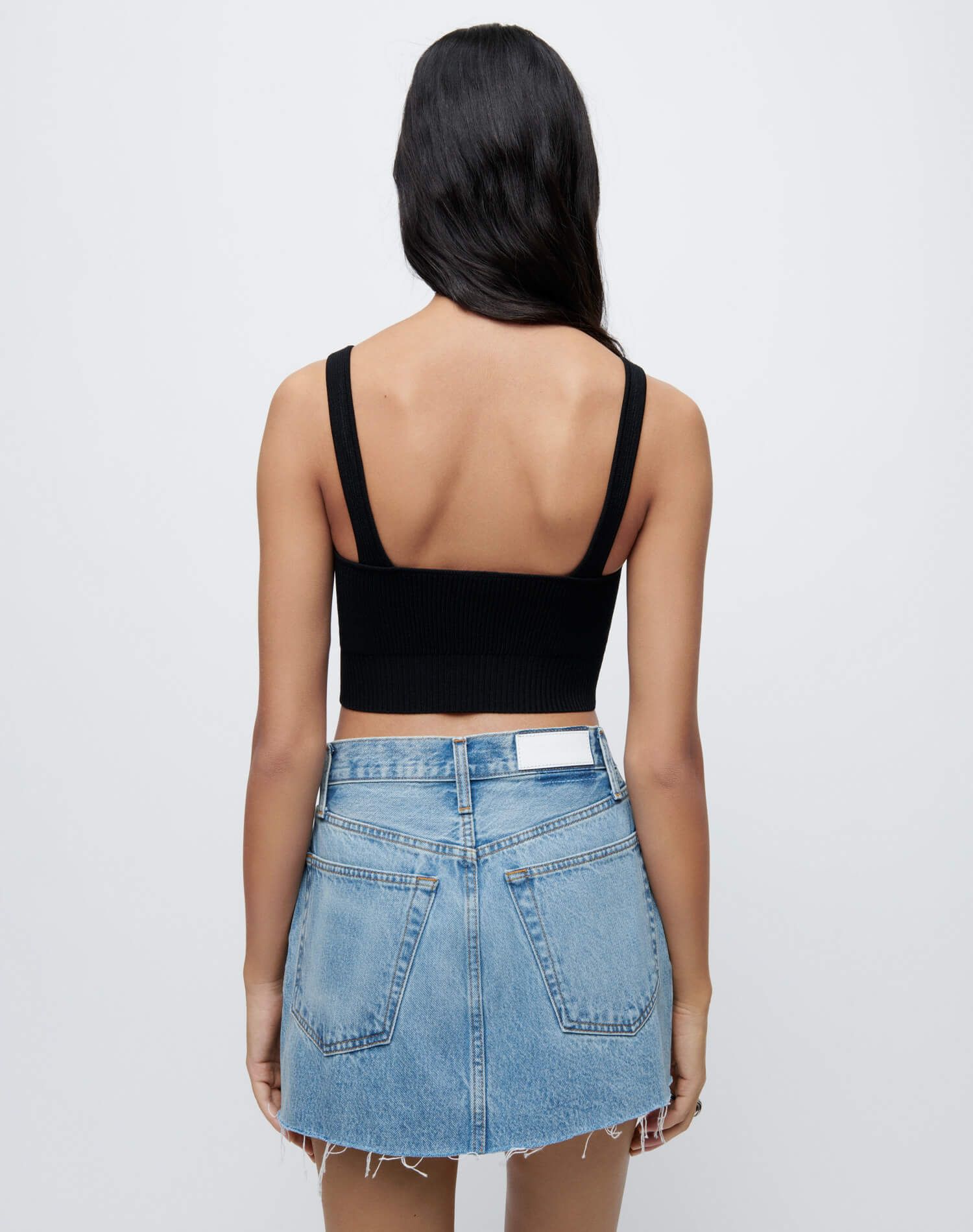90s Rib Crop Top - Black sold by Re/Done product image thumbnail 7