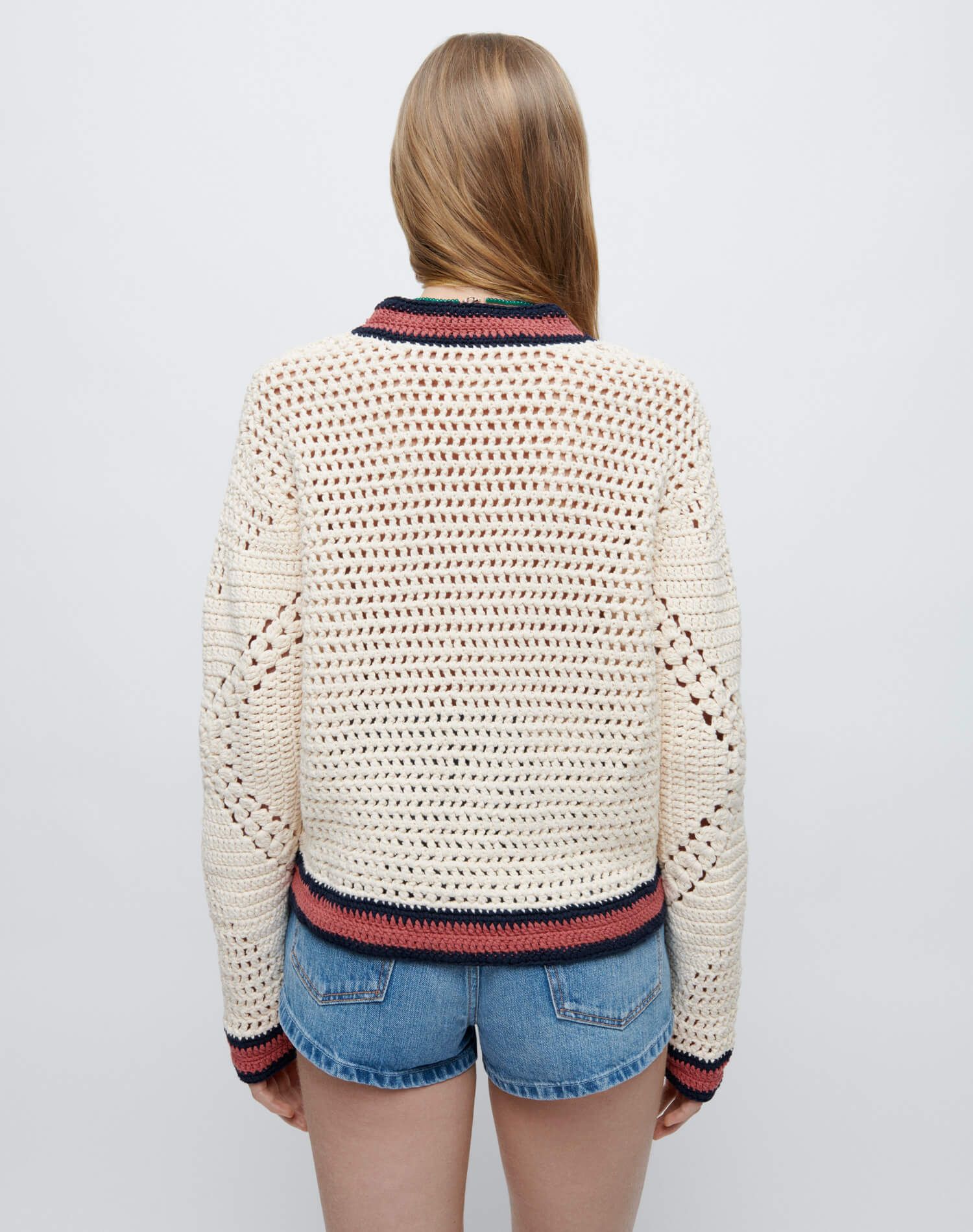 50s V Neck Cardigan - Linen Multi sold by Re/Done product image thumbnail 6