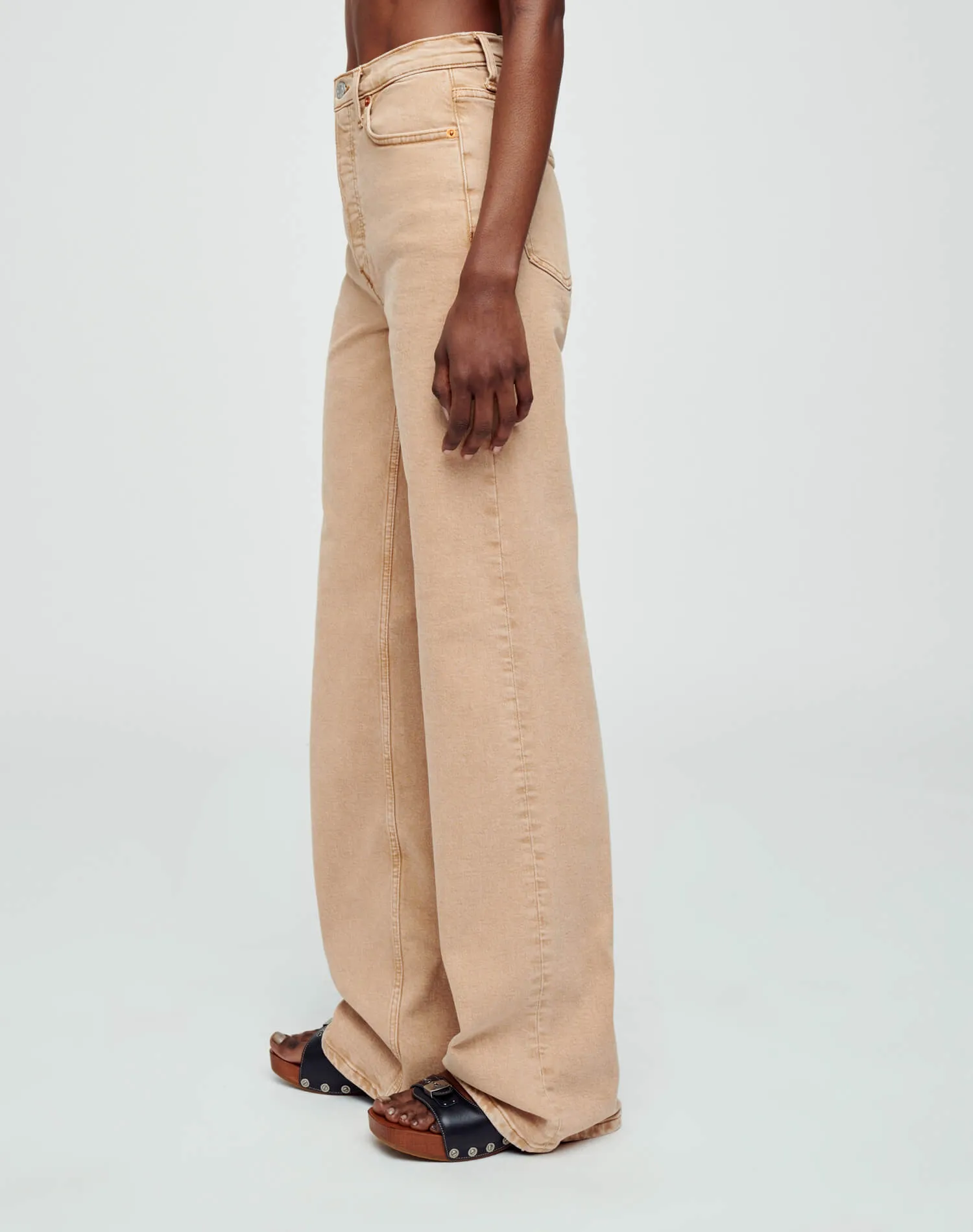 Comfort Stretch Ultra High Rise Wide Leg - Washed Khaki sold by Re/Done product image thumbnail 5