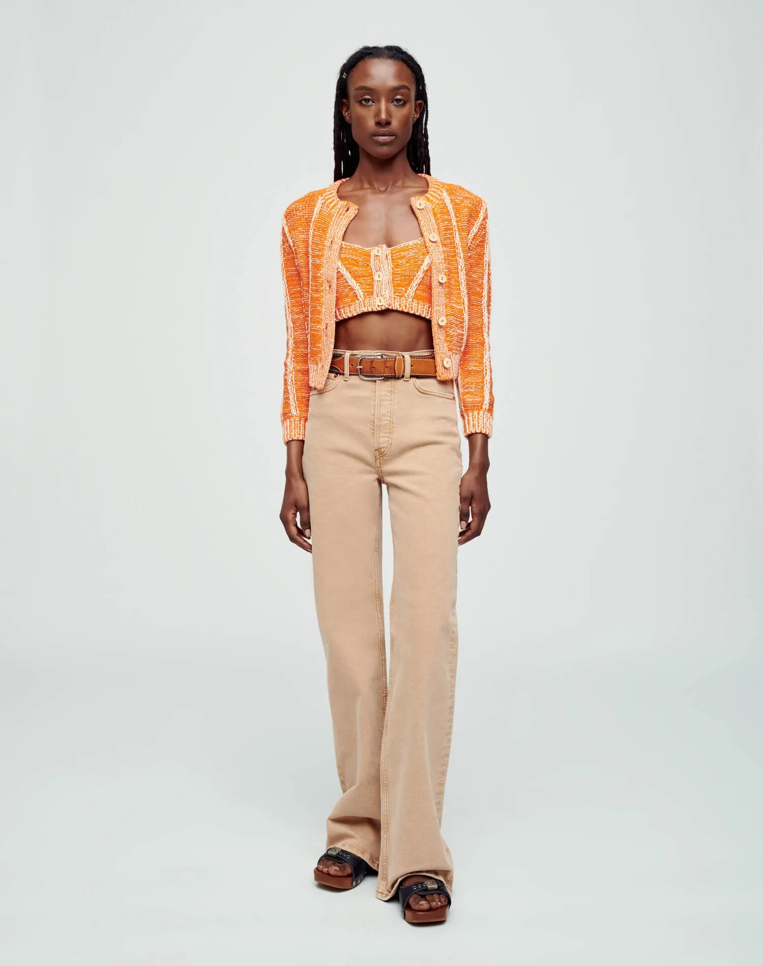 Comfort Stretch Ultra High Rise Wide Leg - Washed Khaki sold by Re/Done product image thumbnail 4