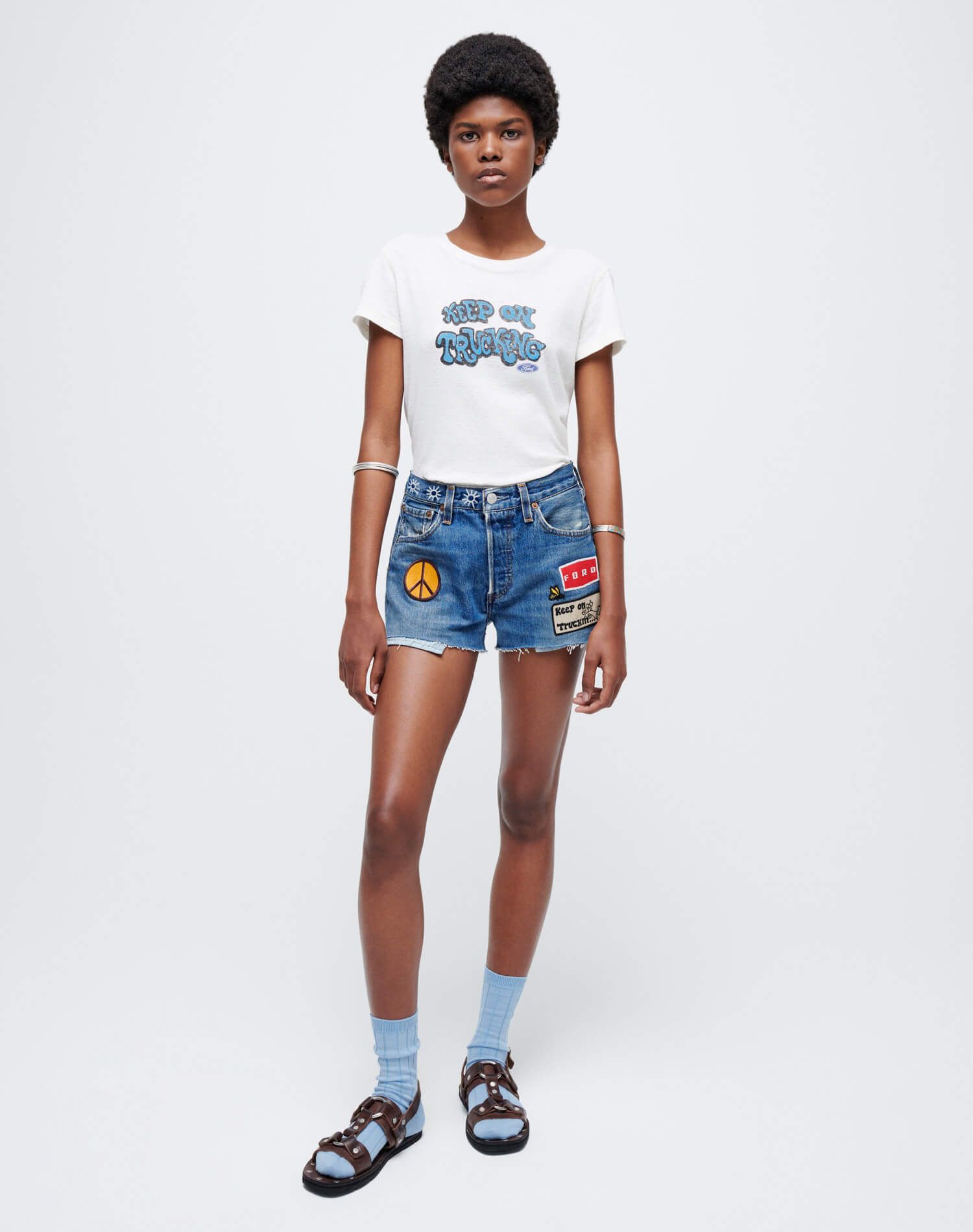 90s Baby "Ford" Tee - Vintage White sold by Re/Done product image thumbnail 4