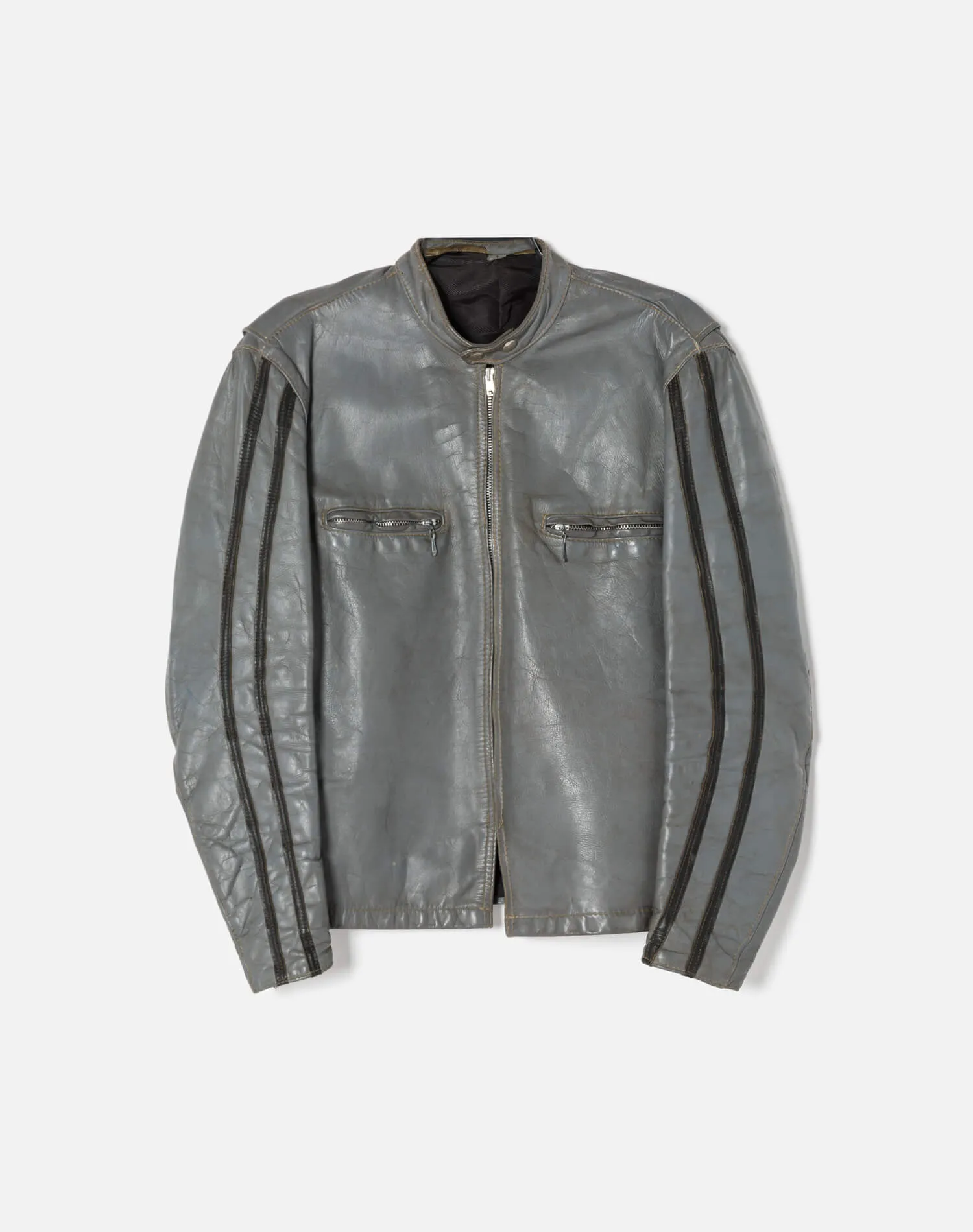 60s Vintage Cafe Racer Leather Jacket sold by Re/Done