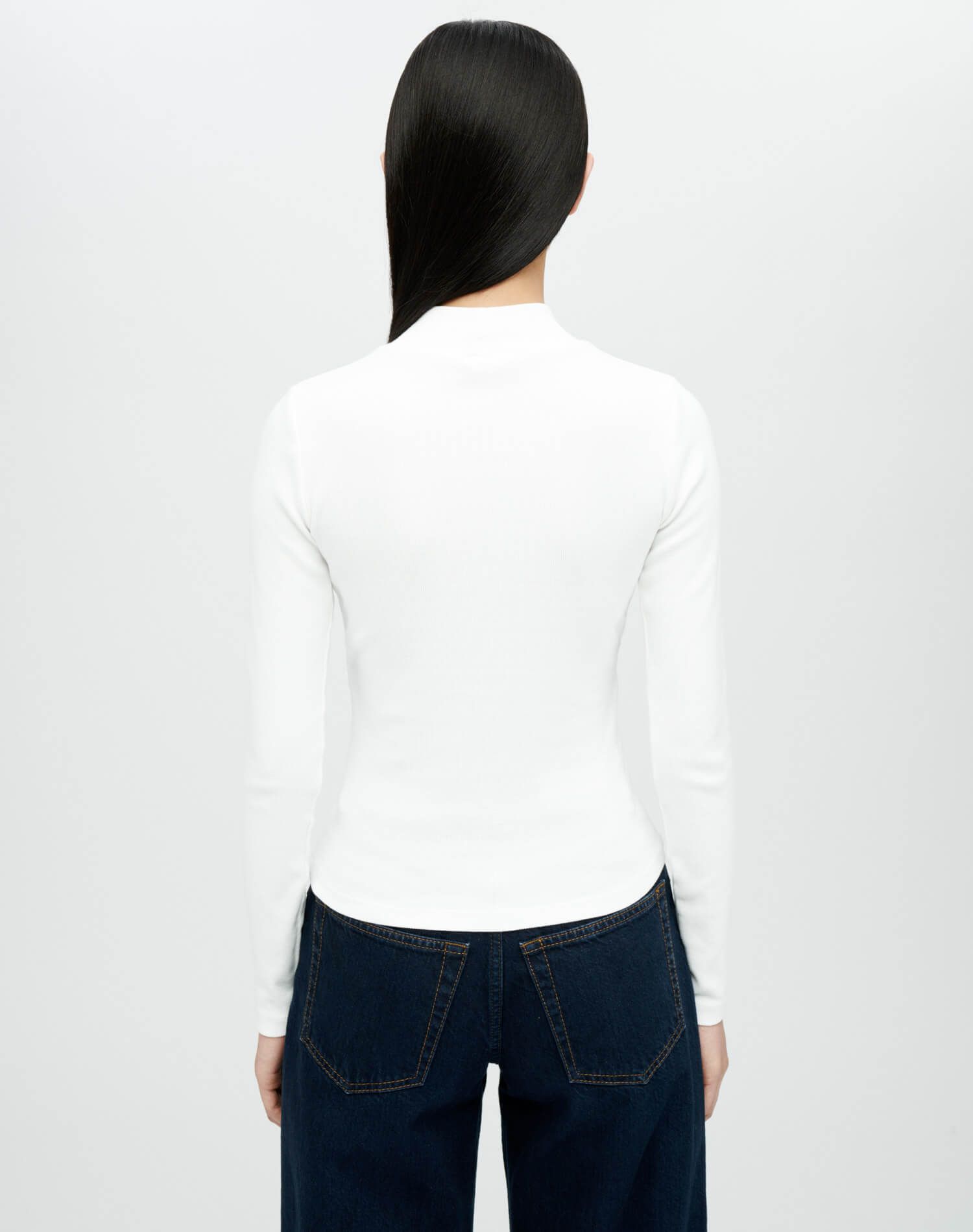 Keyhole Mock Neck Top - Ivory sold by Re/Done product image thumbnail 4