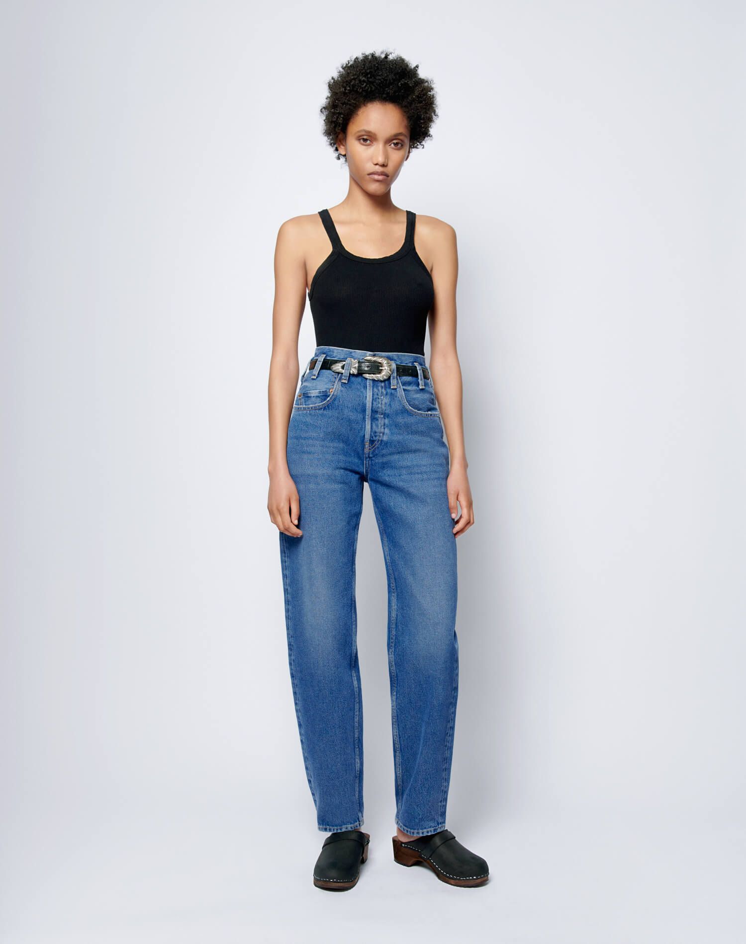 Ribbed Tank Bodysuit - Black sold by Re/Done product image thumbnail 3