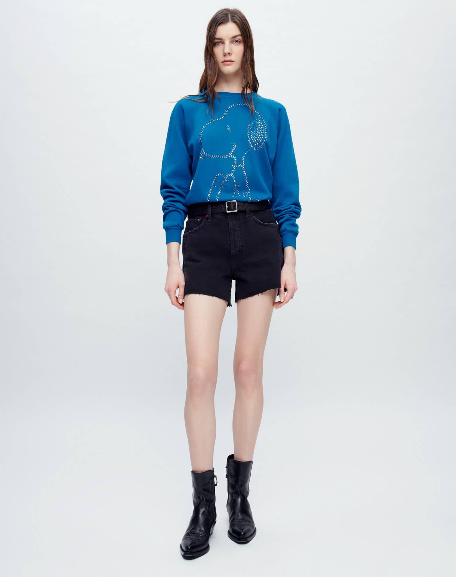 Upcycled "Snoopy Sparkle" Sweatshirt - Assorted sold by Re/Done product image thumbnail 2