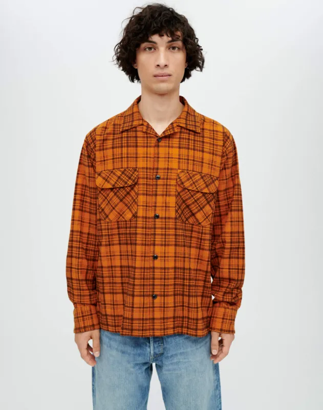 50s Plaid Straight Bottom Shirt - Marmalade Charcoal made by Re/Done