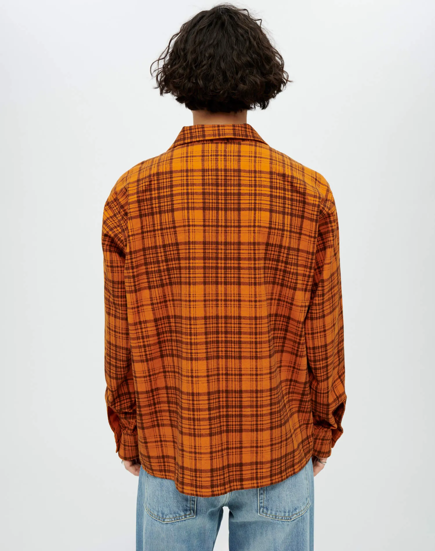 50s Plaid Straight Bottom Shirt - Marmalade Charcoal sold by Re/Done product image thumbnail 4