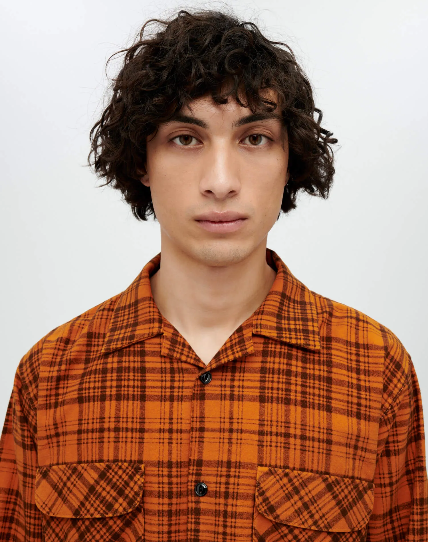 50s Plaid Straight Bottom Shirt - Marmalade Charcoal sold by Re/Done product image thumbnail 3