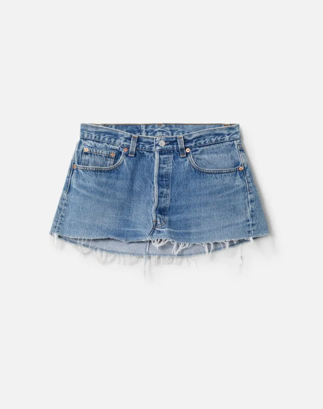 80s Levi's 501 Skirt -#59 made by Re/Done