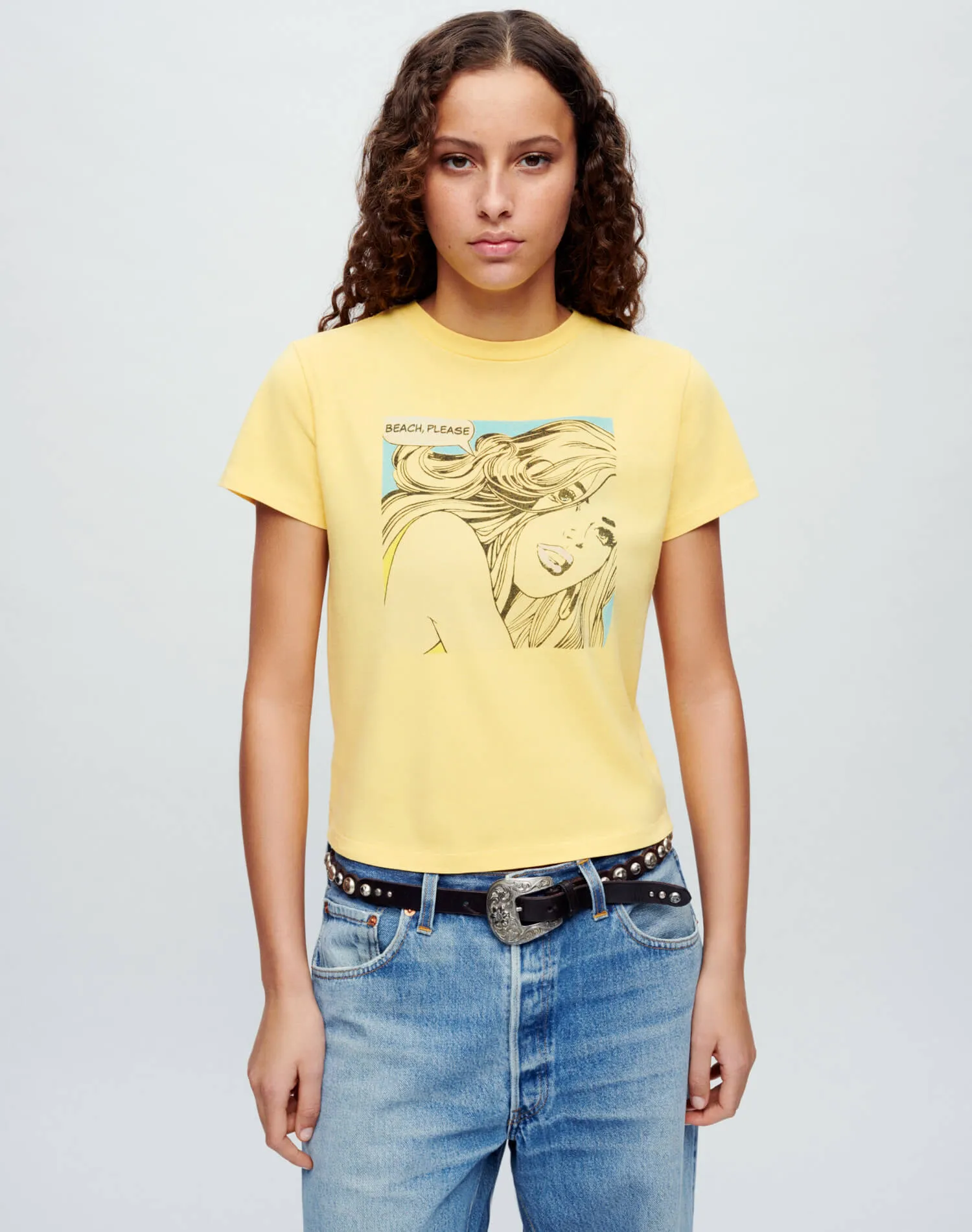 Classic Tee "Beach Please" - Yellow sold by Re/Done product image thumbnail 2