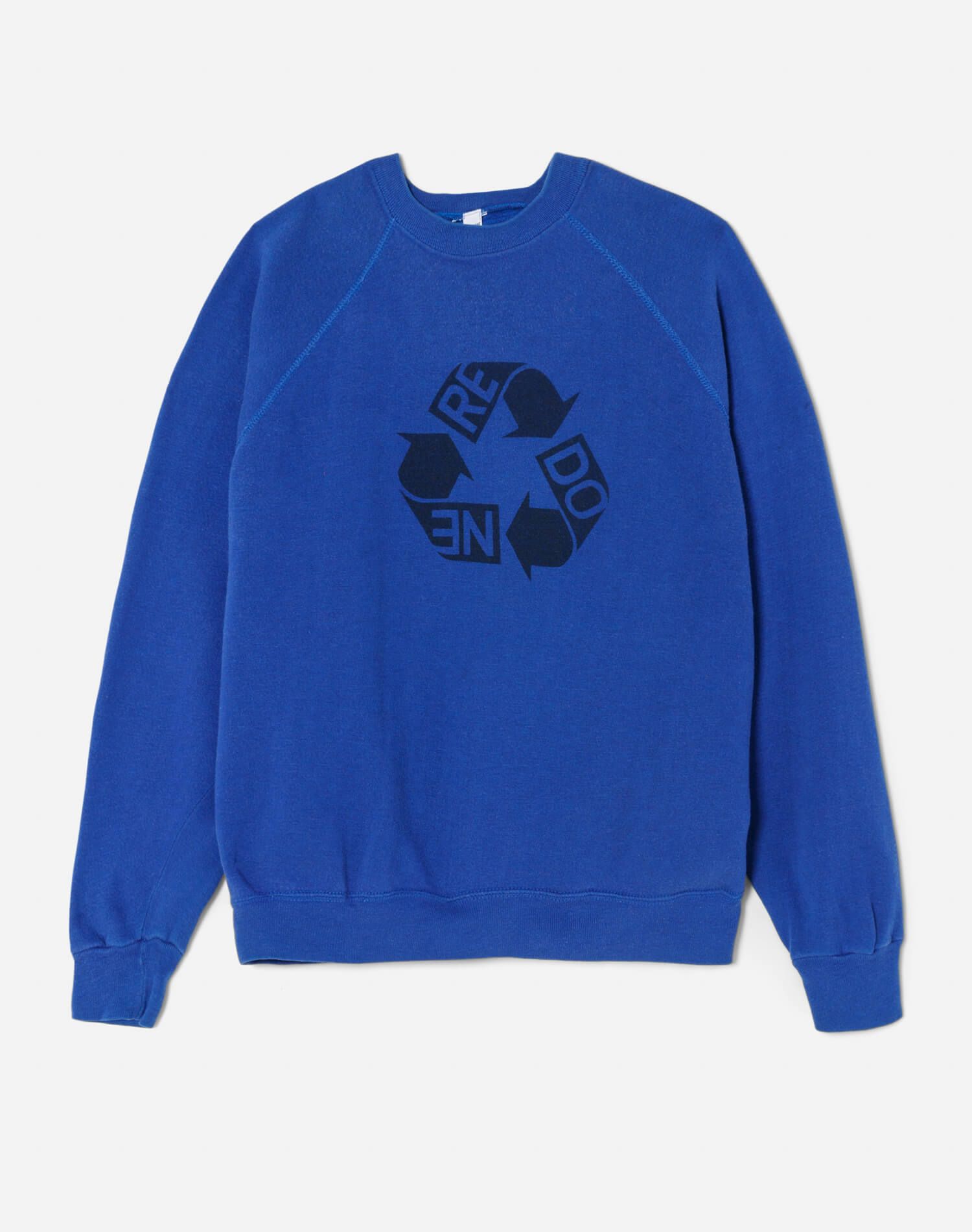 Upcycled "RE/DONE Recycle" Sweatshirt - Blue sold by Re/Done