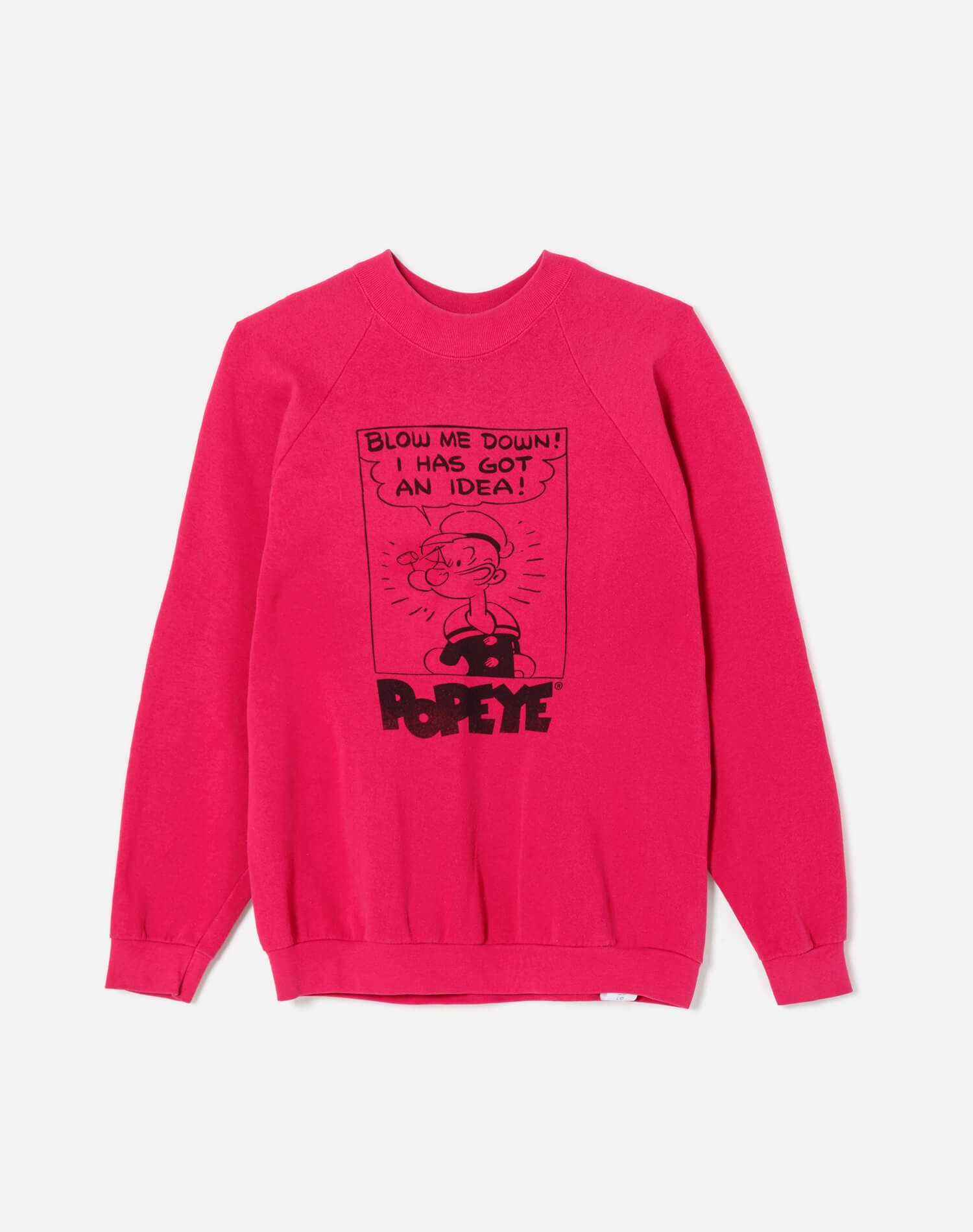 Upcycled "Popeye Idea" Sweatshirt - Magenta sold by Re/Done