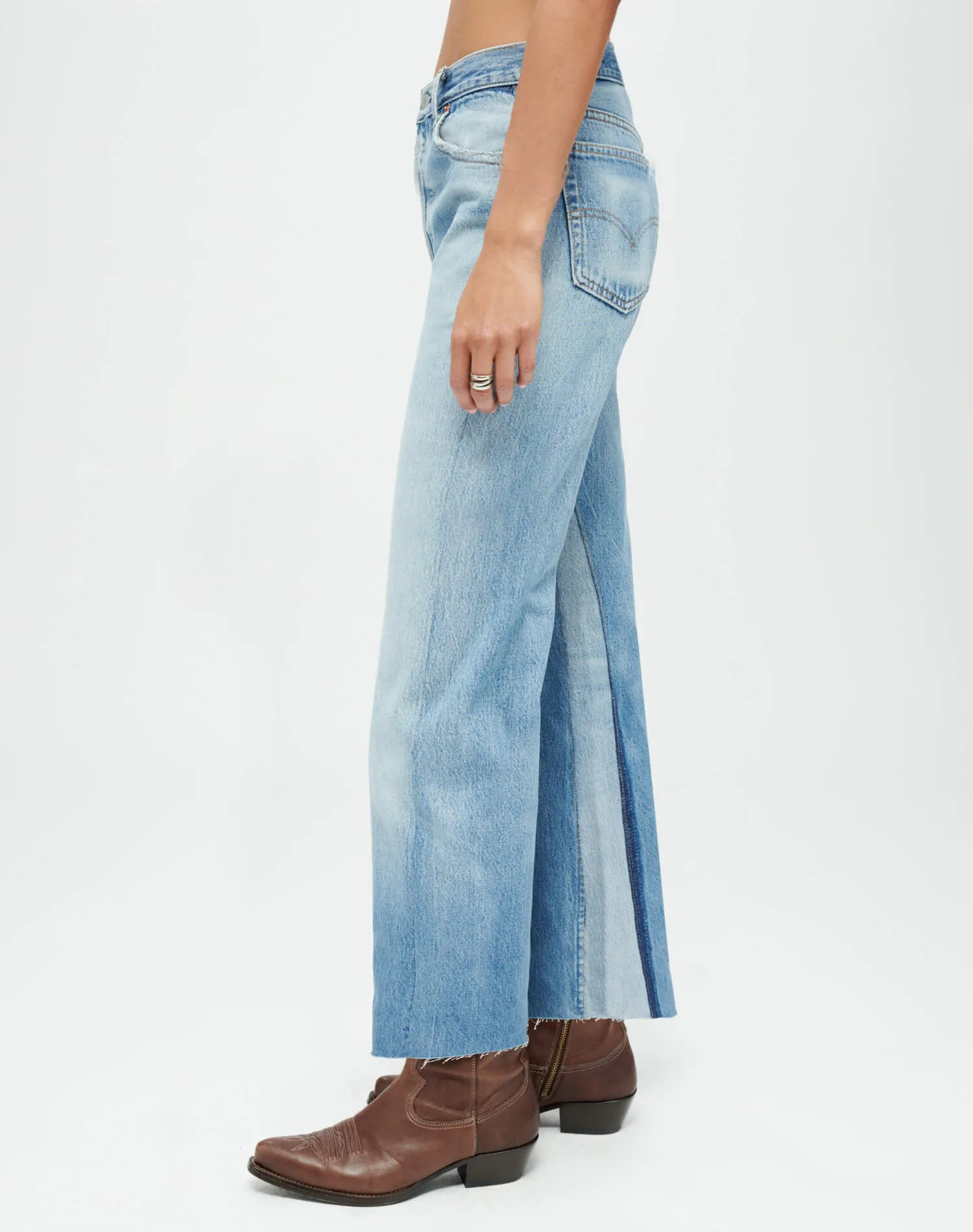 Levi's High Rise Wide Leg Crop - Indigo sold by Re/Done product image thumbnail 3
