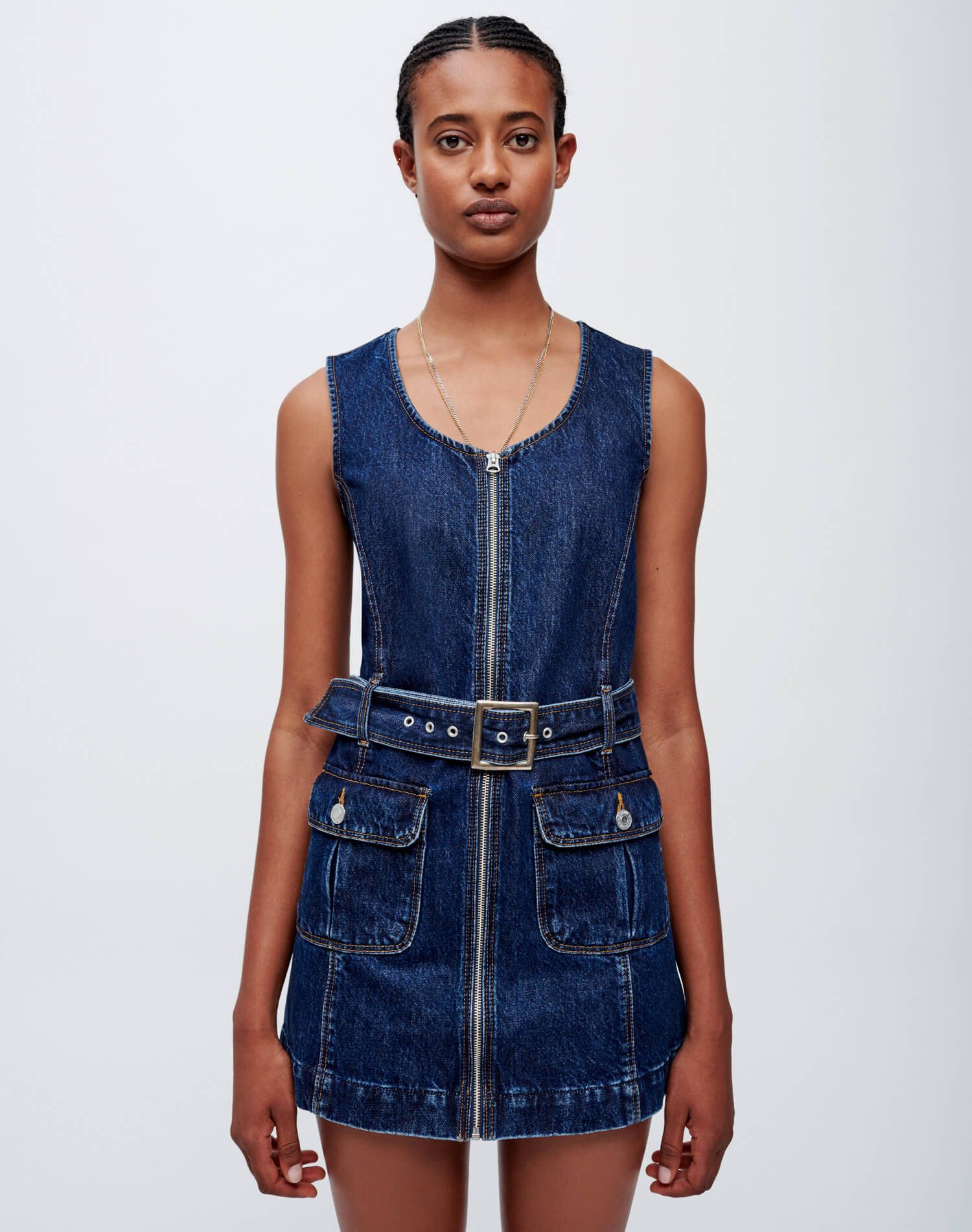 60s Belted Mini Dress - Heritage Rinse sold by Re/Done