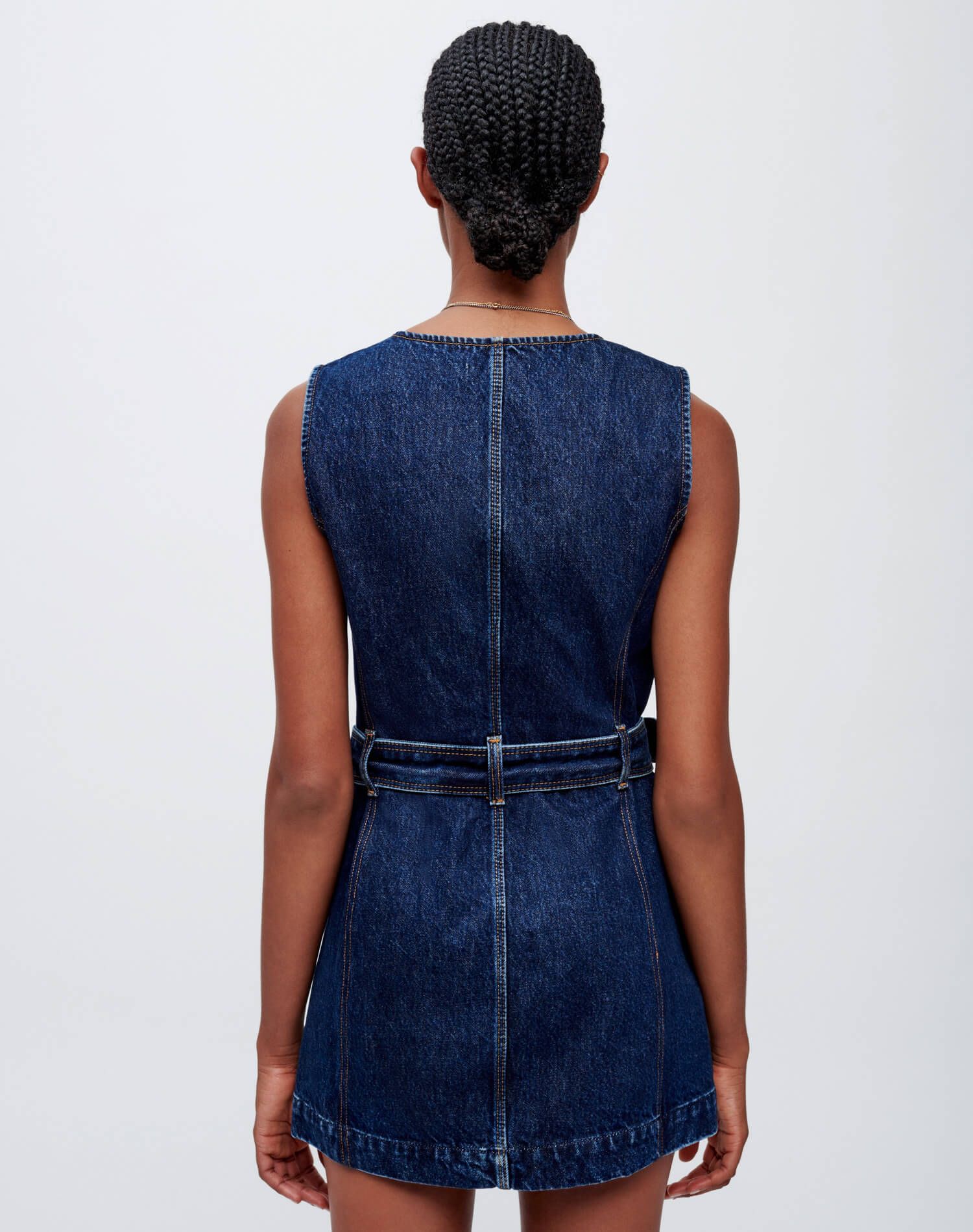 60s Belted Mini Dress - Heritage Rinse sold by Re/Done product image thumbnail 4