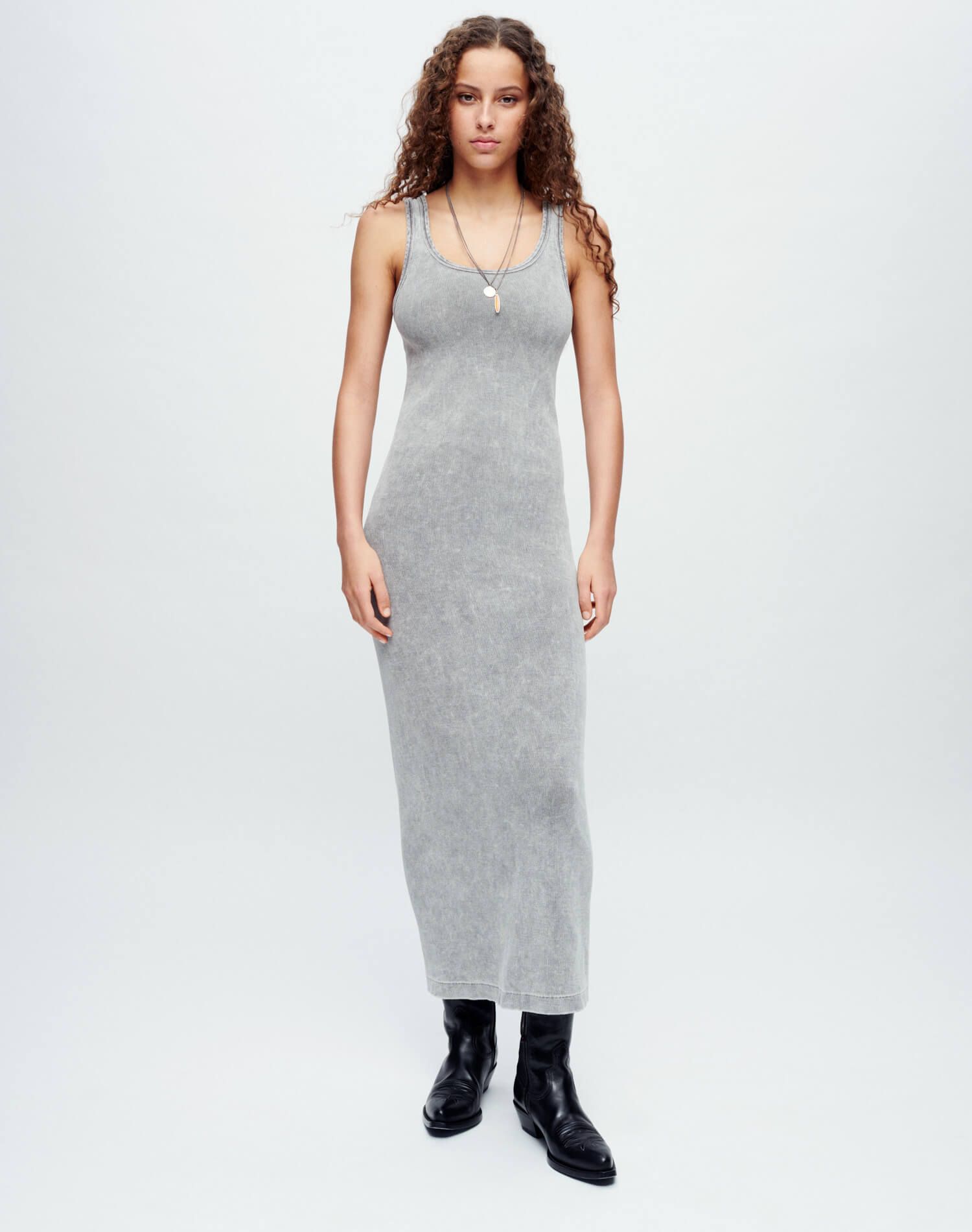 Long Tank Dress - LSD Grey sold by Re/Done