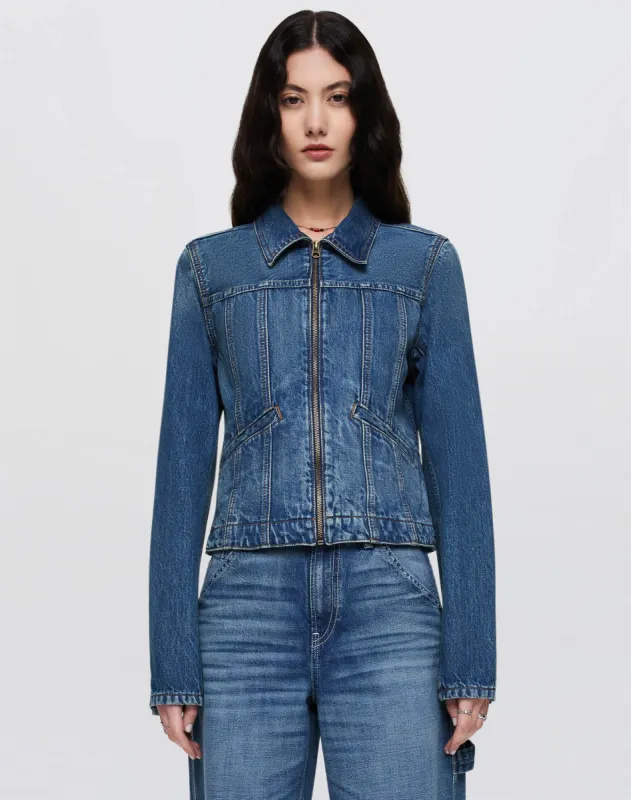 Slim Zip Jacket - Crafted Indigo sold by Re/Done