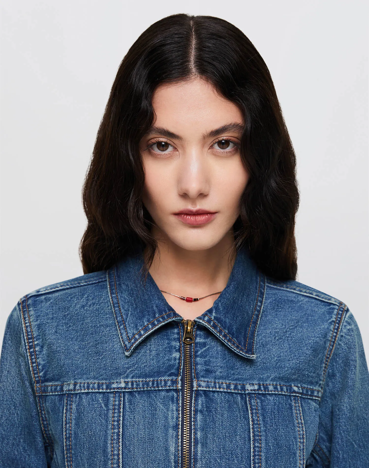 Slim Zip Jacket - Crafted Indigo sold by Re/Done product image thumbnail 3