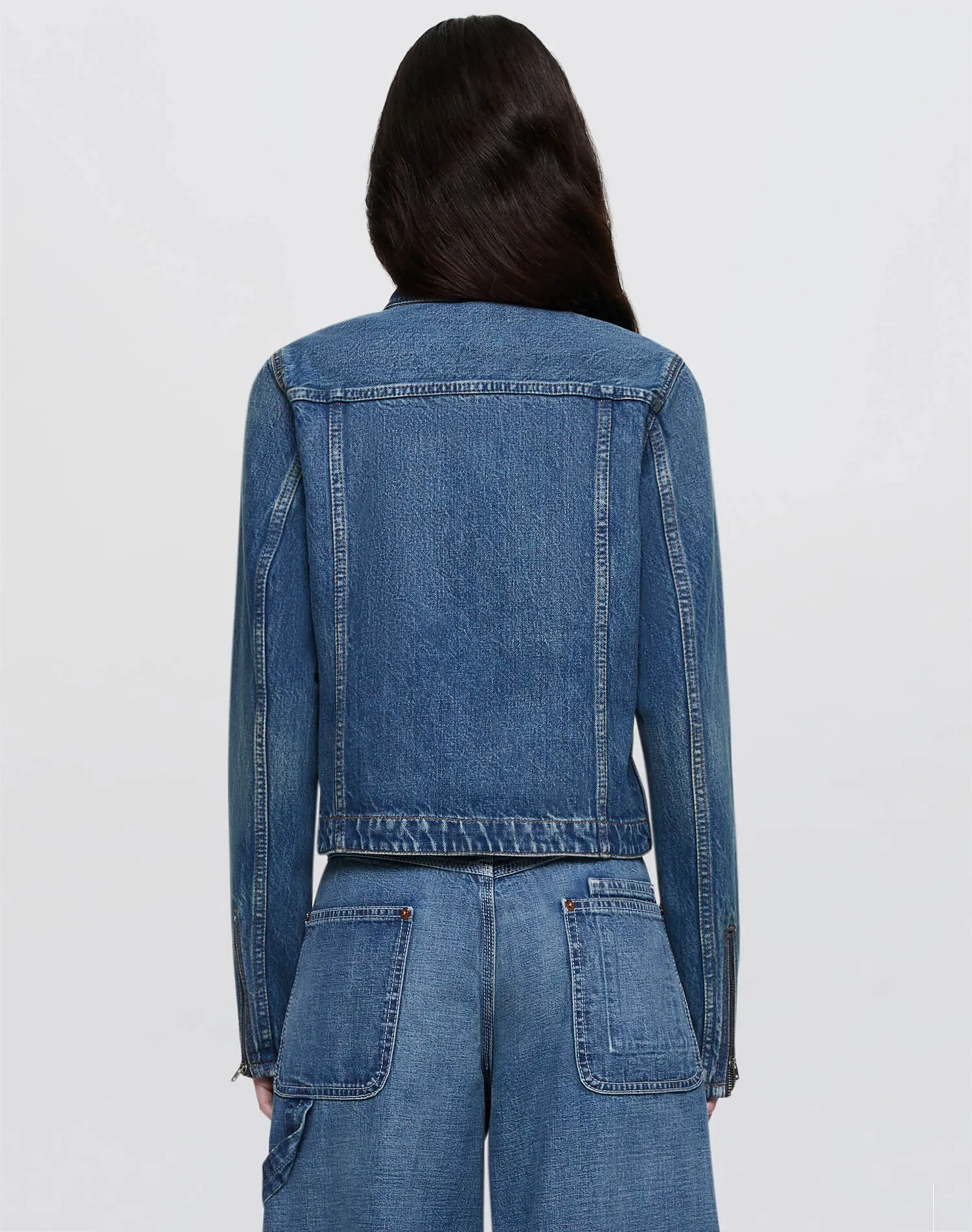Slim Zip Jacket - Crafted Indigo sold by Re/Done product image thumbnail 5