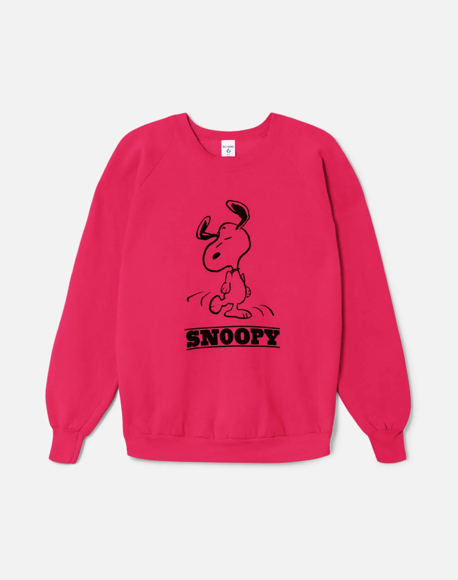 Upcycled "Snoopy Dancing" Sweatshirt in Fuchsia - 11229738 sold by Re/Done